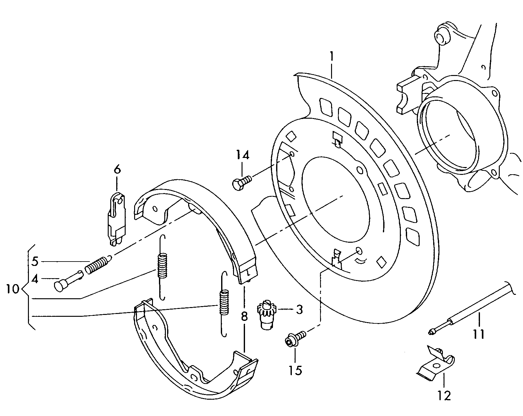 Mercedes-Benz 7L0698525 - Brake Shoe Set, parking brake onlydrive.pro