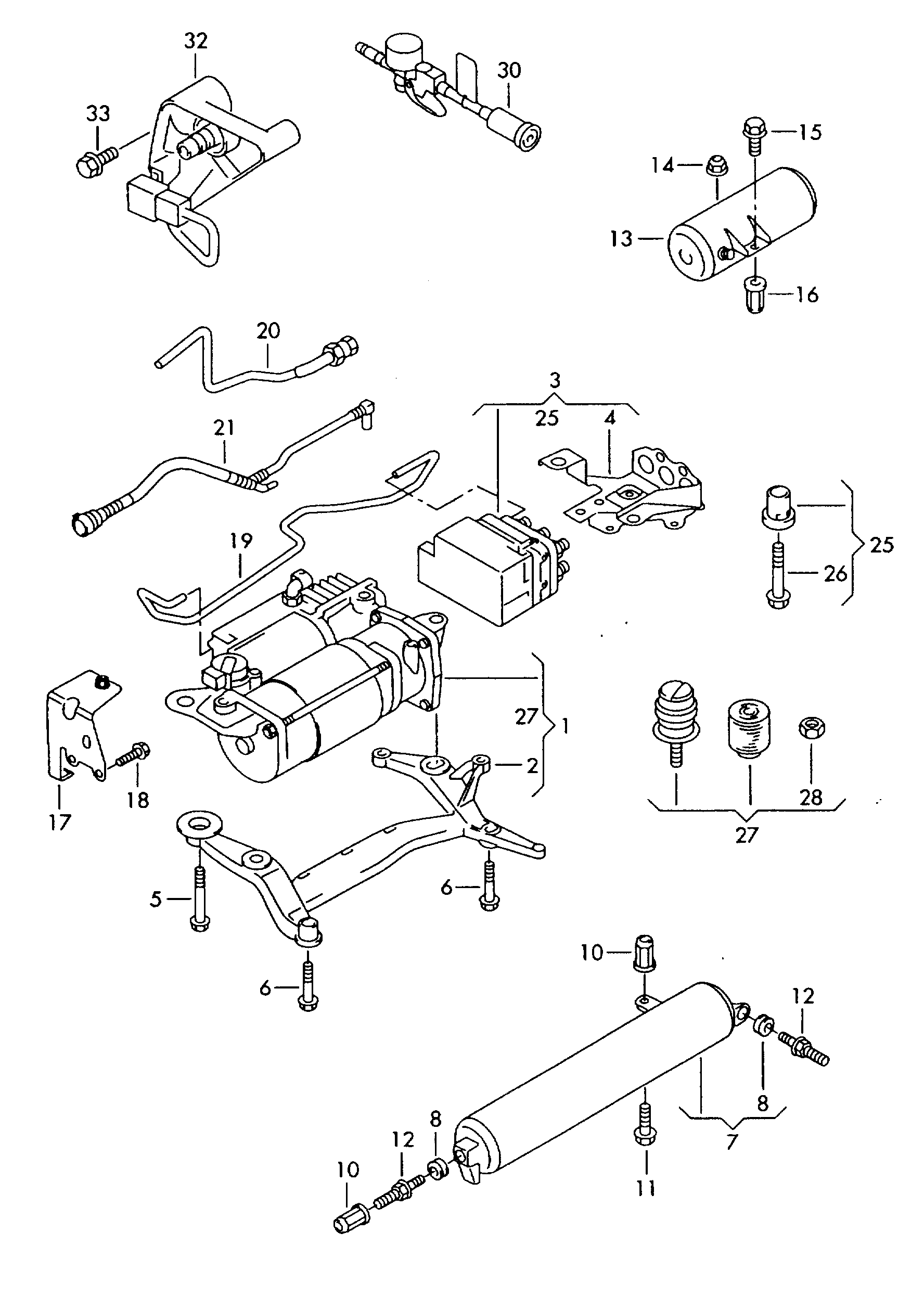 Seat 4H0 951 253 A - Air supply unit pressure accumulator valve unit: 1 pcs. onlydrive.pro