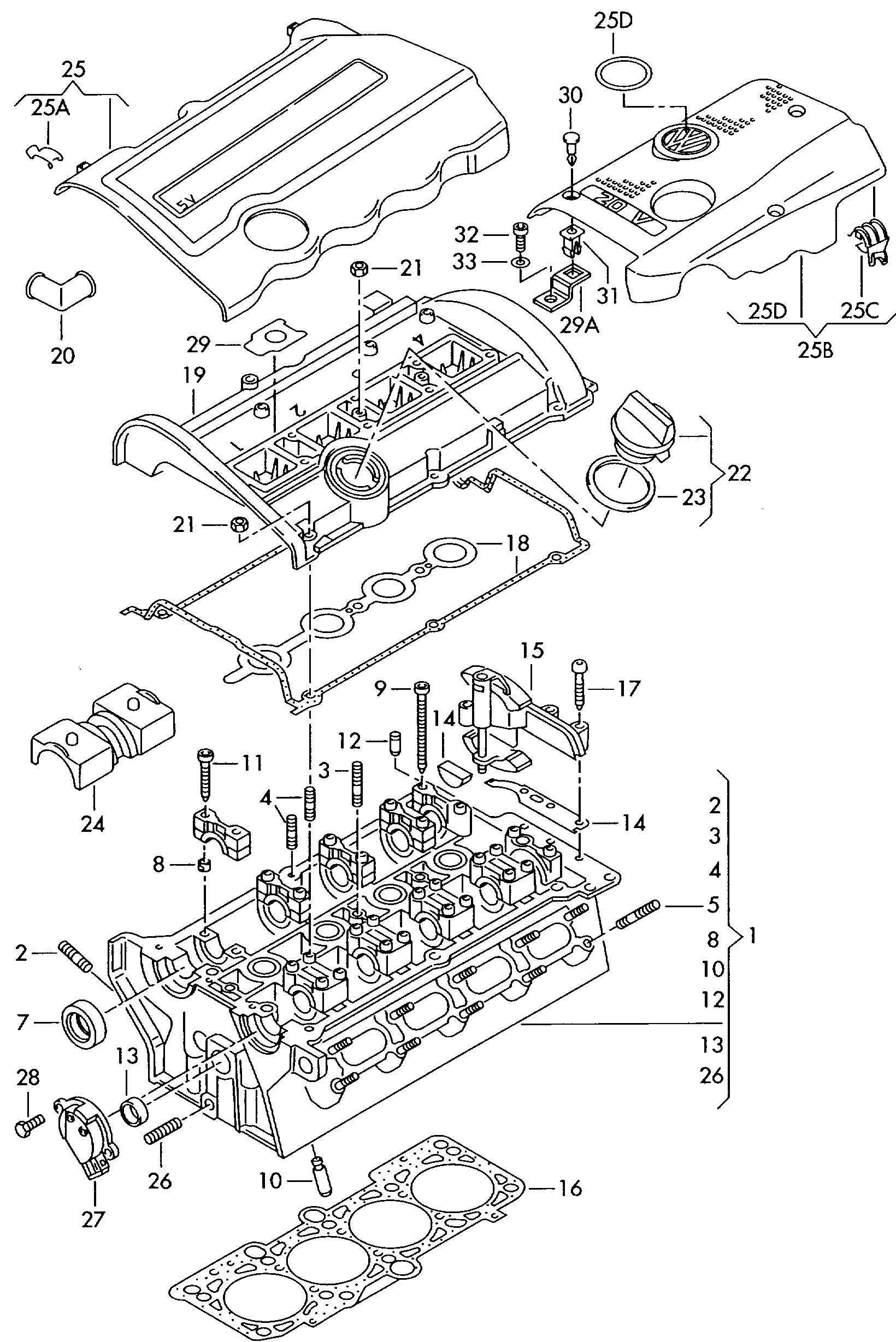 VAG 058103383Q - Gasket, cylinder head onlydrive.pro