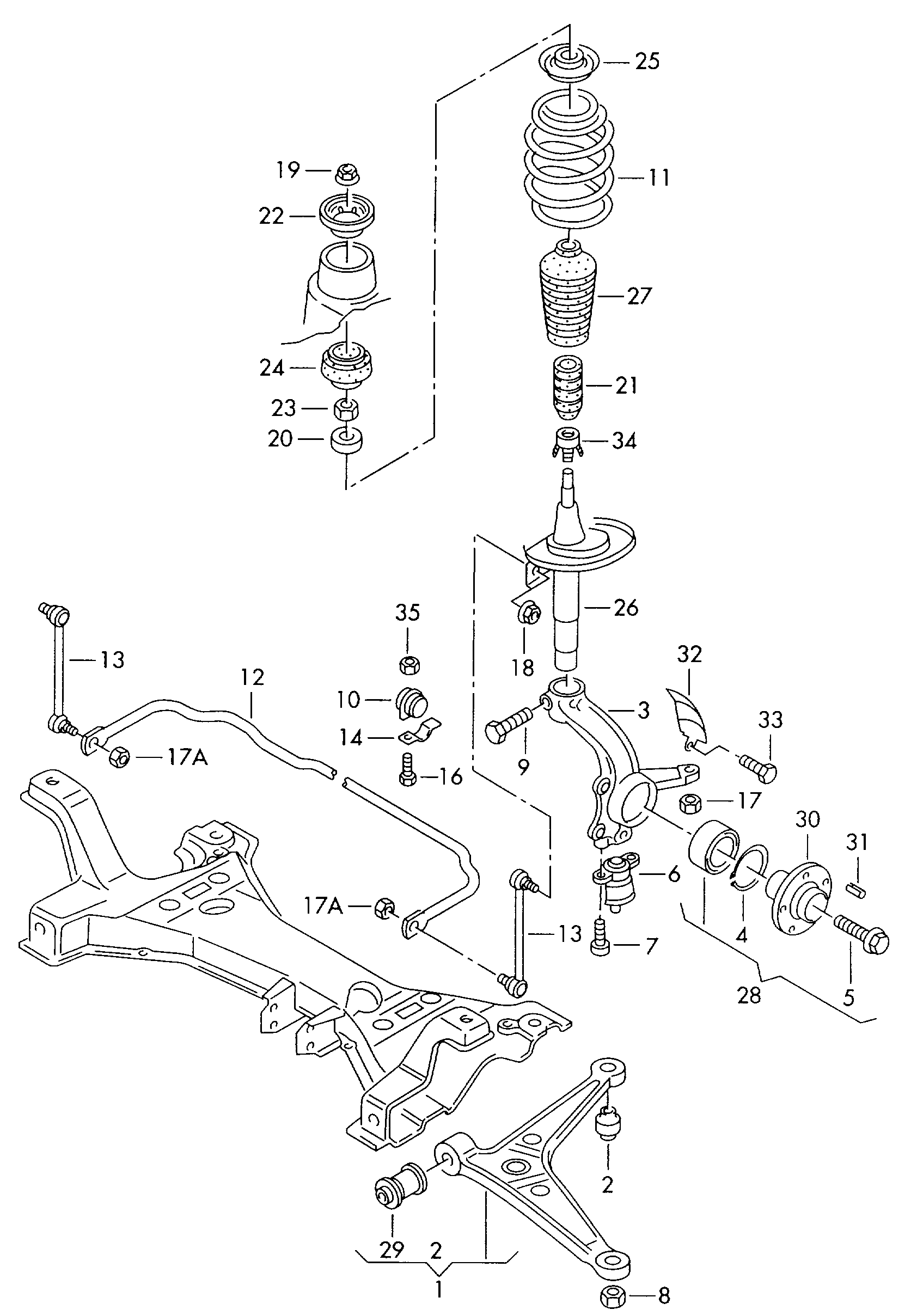 Skoda 7M3 411 317 D - Stabilisaator,käändmik onlydrive.pro