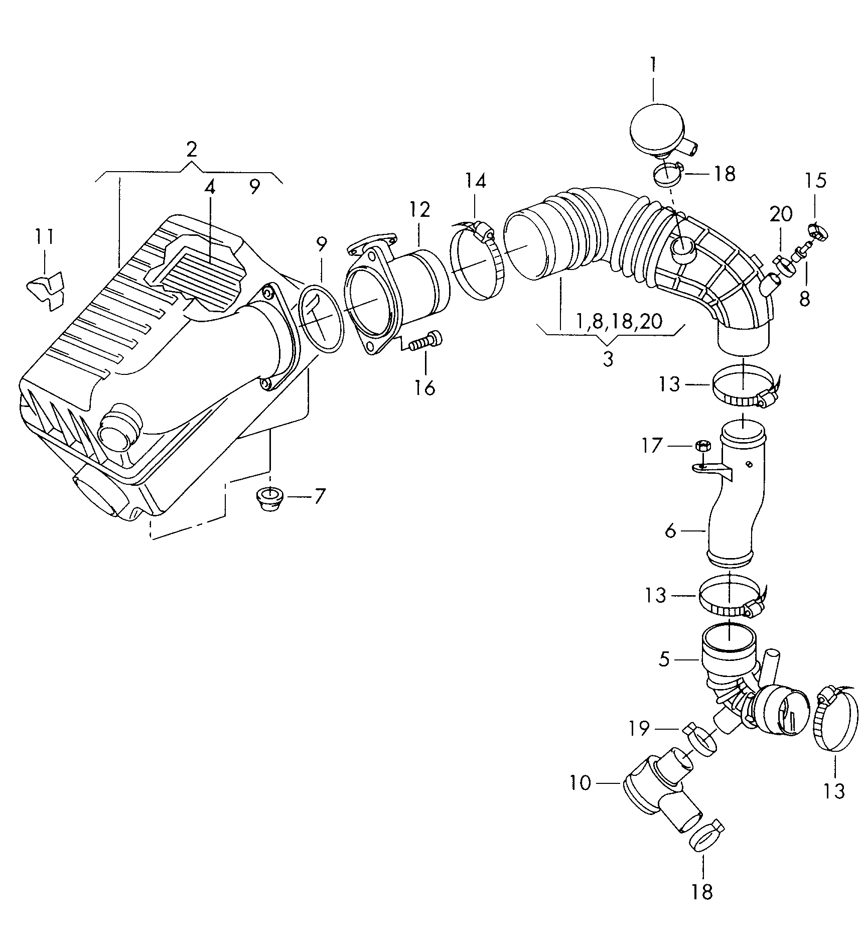 Seat 037 906 461 C - Air Mass Sensor onlydrive.pro