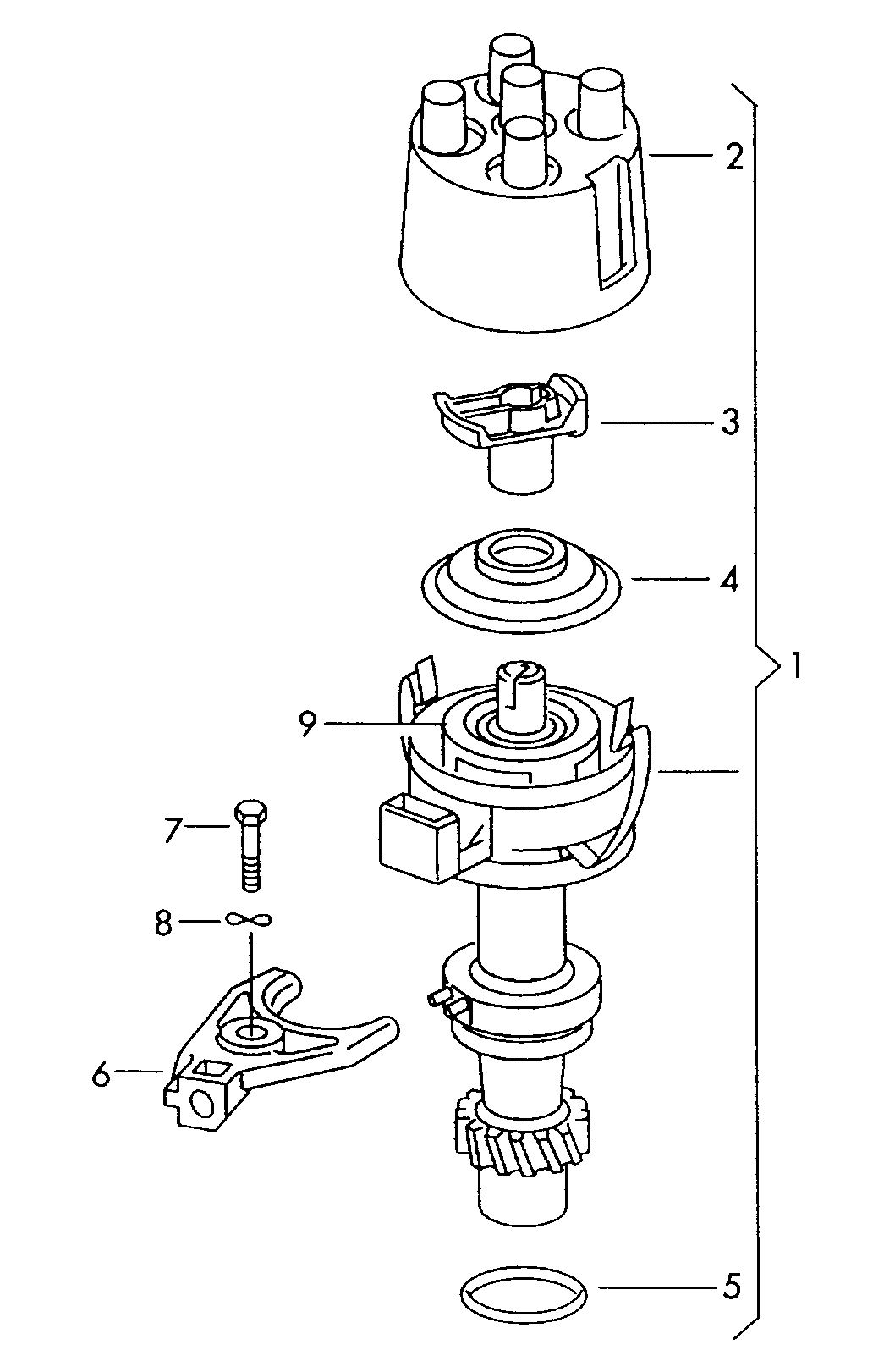 VW 030 905 065 B - Distributor, ignition onlydrive.pro