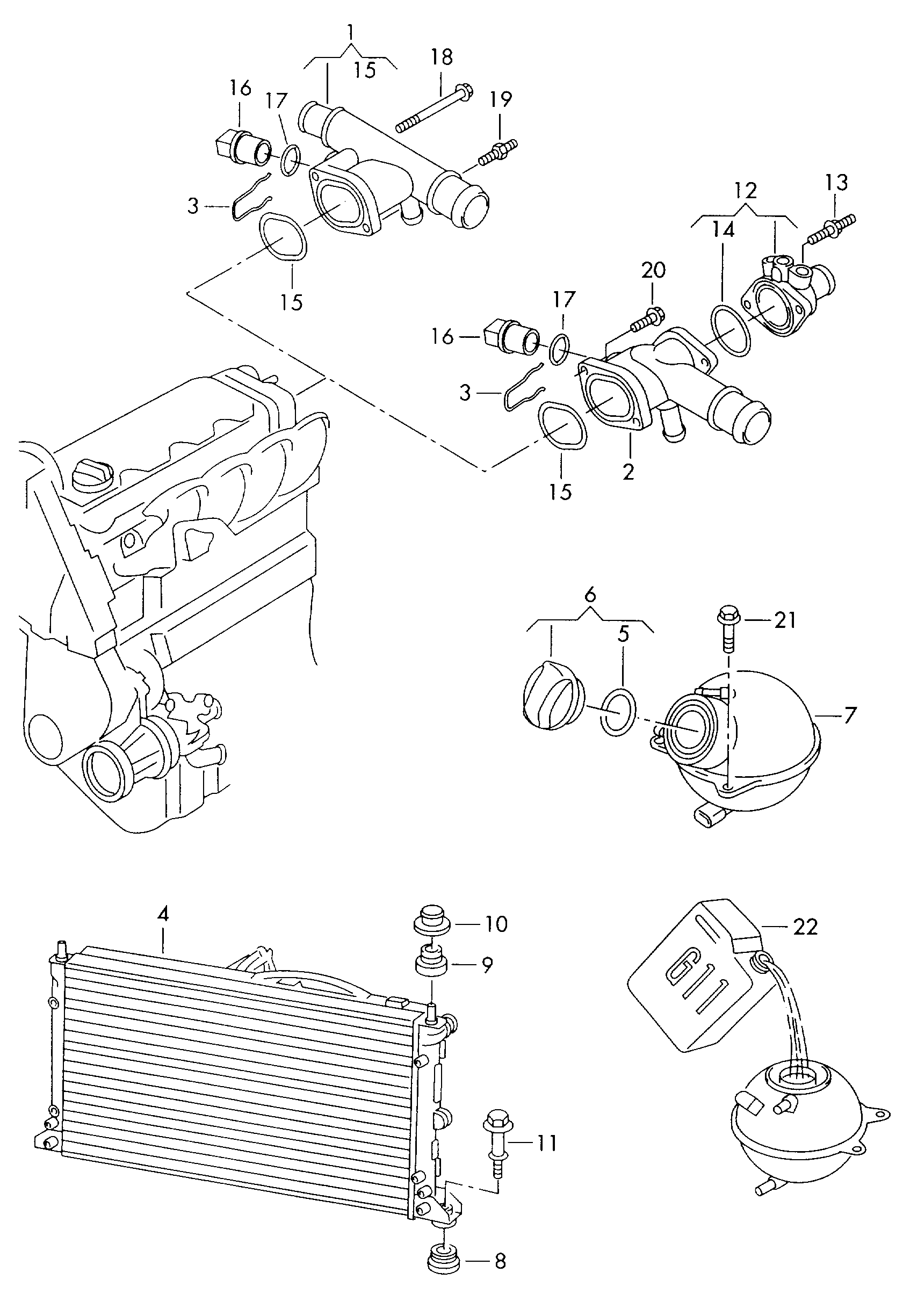 VW 038 121 132 C - Coolant Flange onlydrive.pro