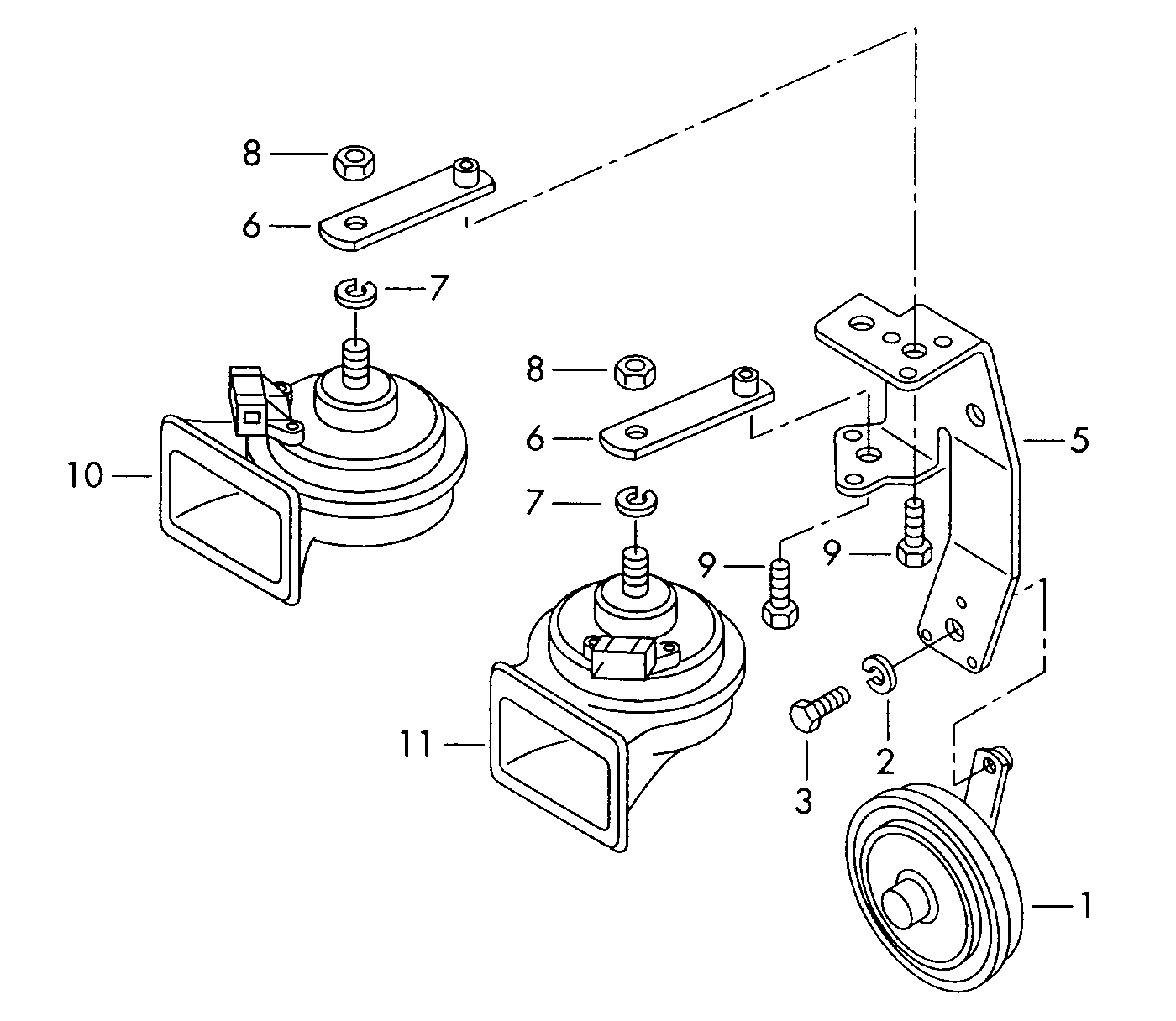 VW 3B0 951 221 - Air Horn onlydrive.pro