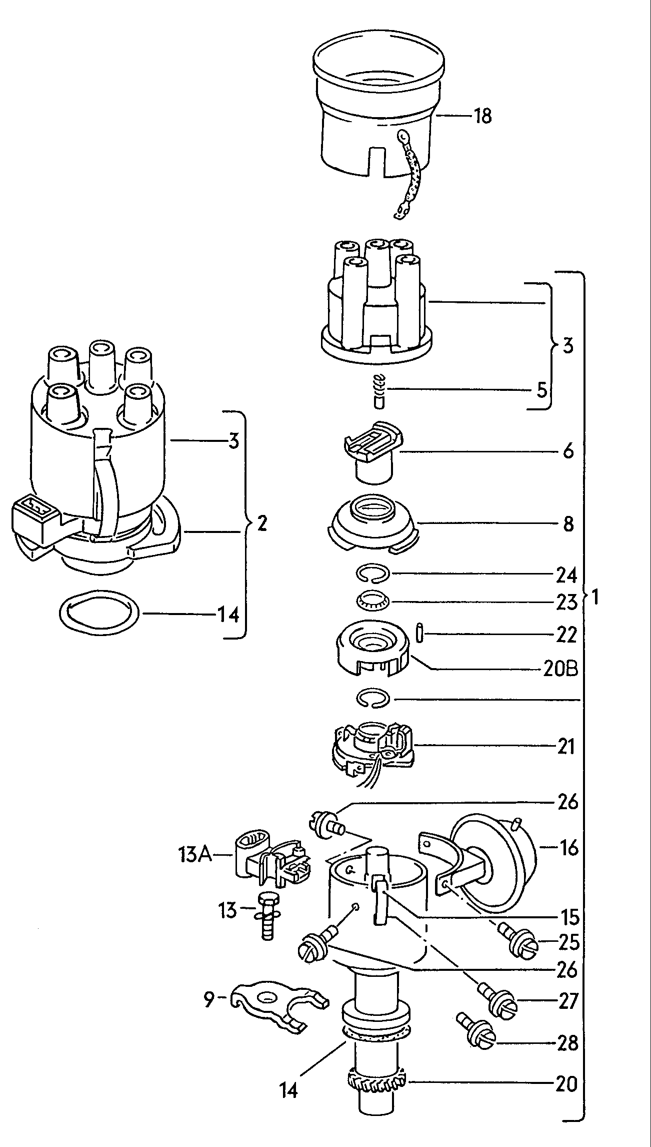 Skoda 051 905 207 - Distributor Cap onlydrive.pro