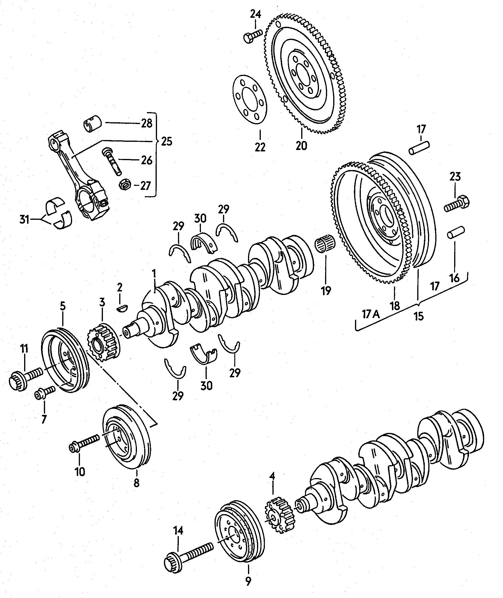 VW 048 105 427 - Гайка болта крепление крушки шатуна onlydrive.pro