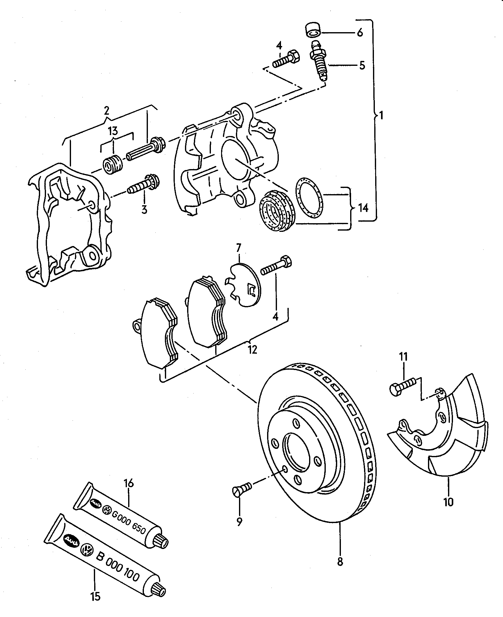 VW 357 615 125 B - Carrier, brake caliper onlydrive.pro