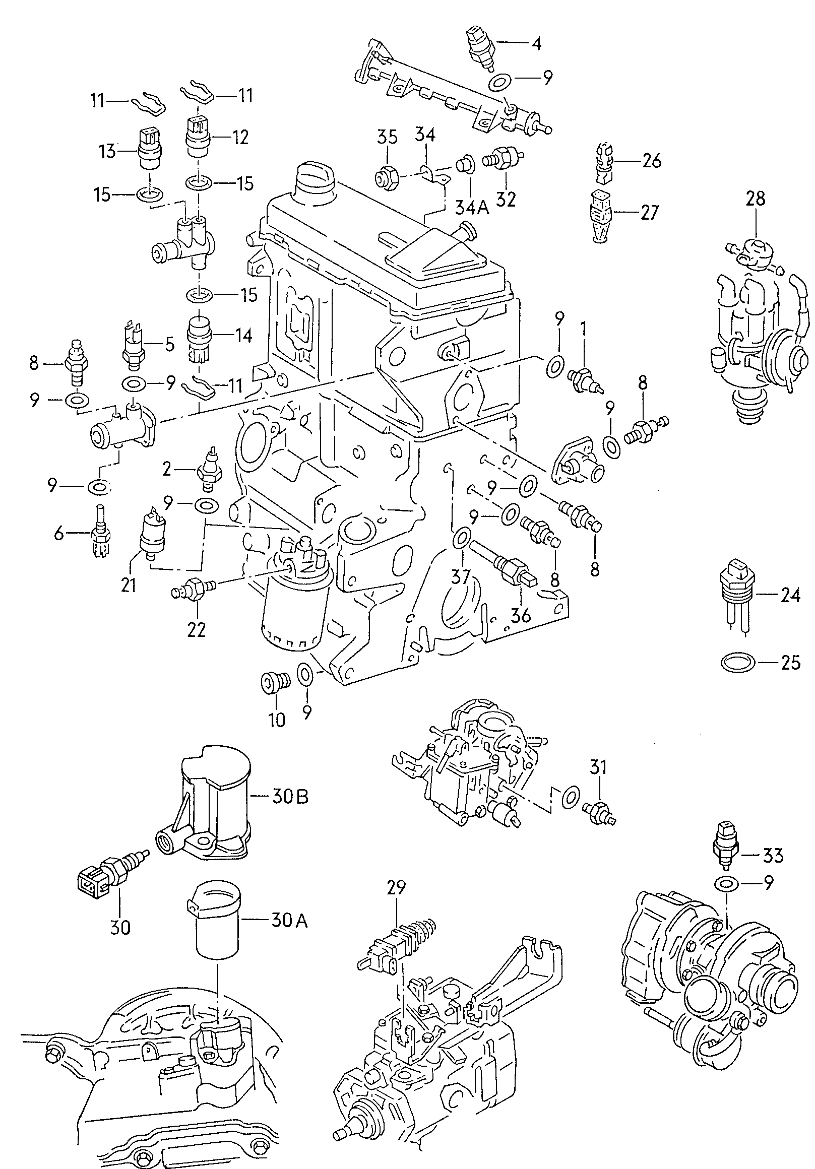 Skoda 191 919 369 A - Sensor, coolant temperature onlydrive.pro