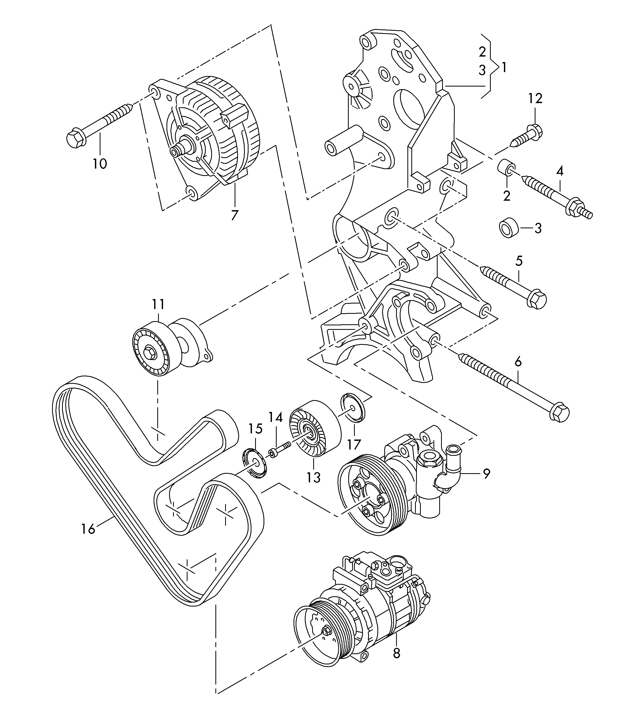 Seat 03L 903 137 AC - V formos rumbuotas diržas, komplektas onlydrive.pro