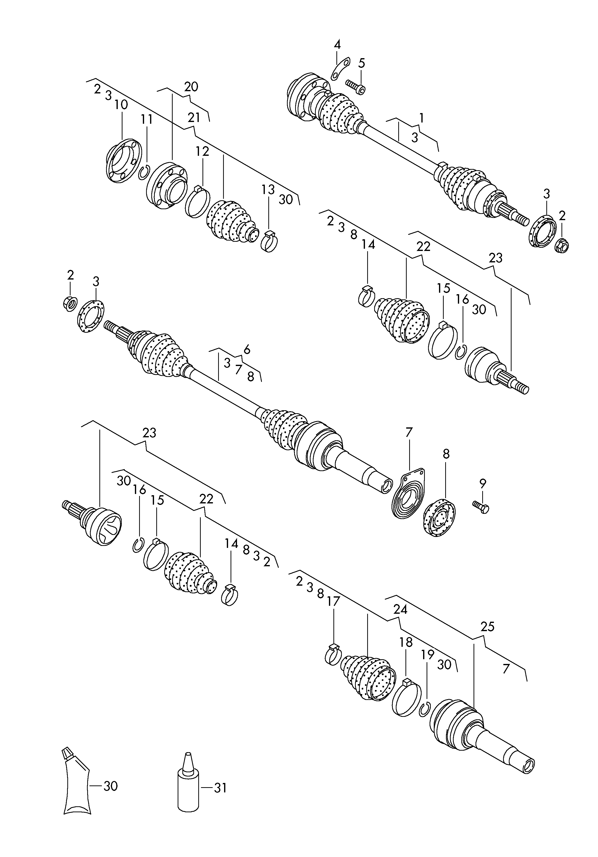 VAG 02Z409345D - Stub Axle, differential onlydrive.pro