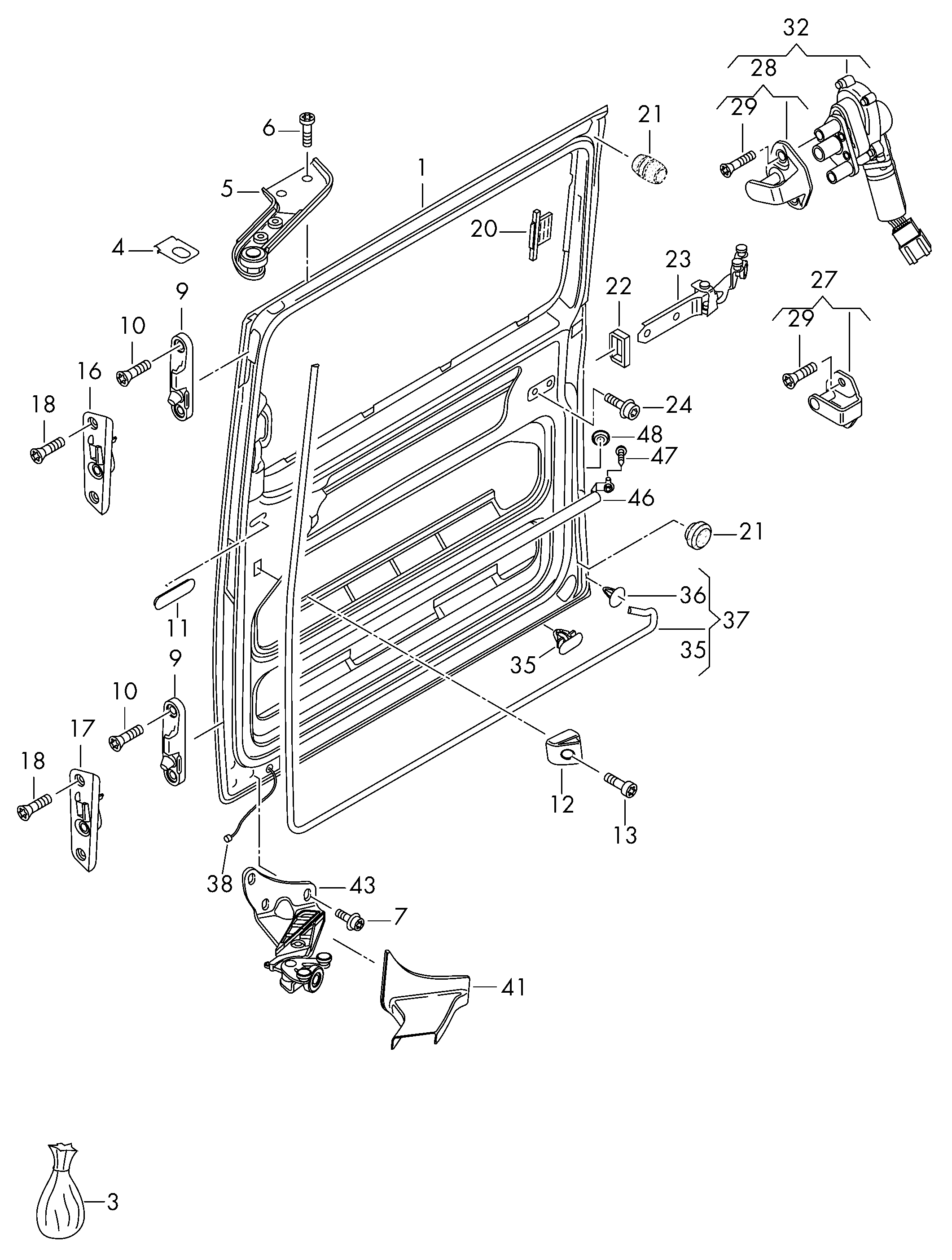 Skoda 7H0843398AC - Roller Guide, sliding door onlydrive.pro