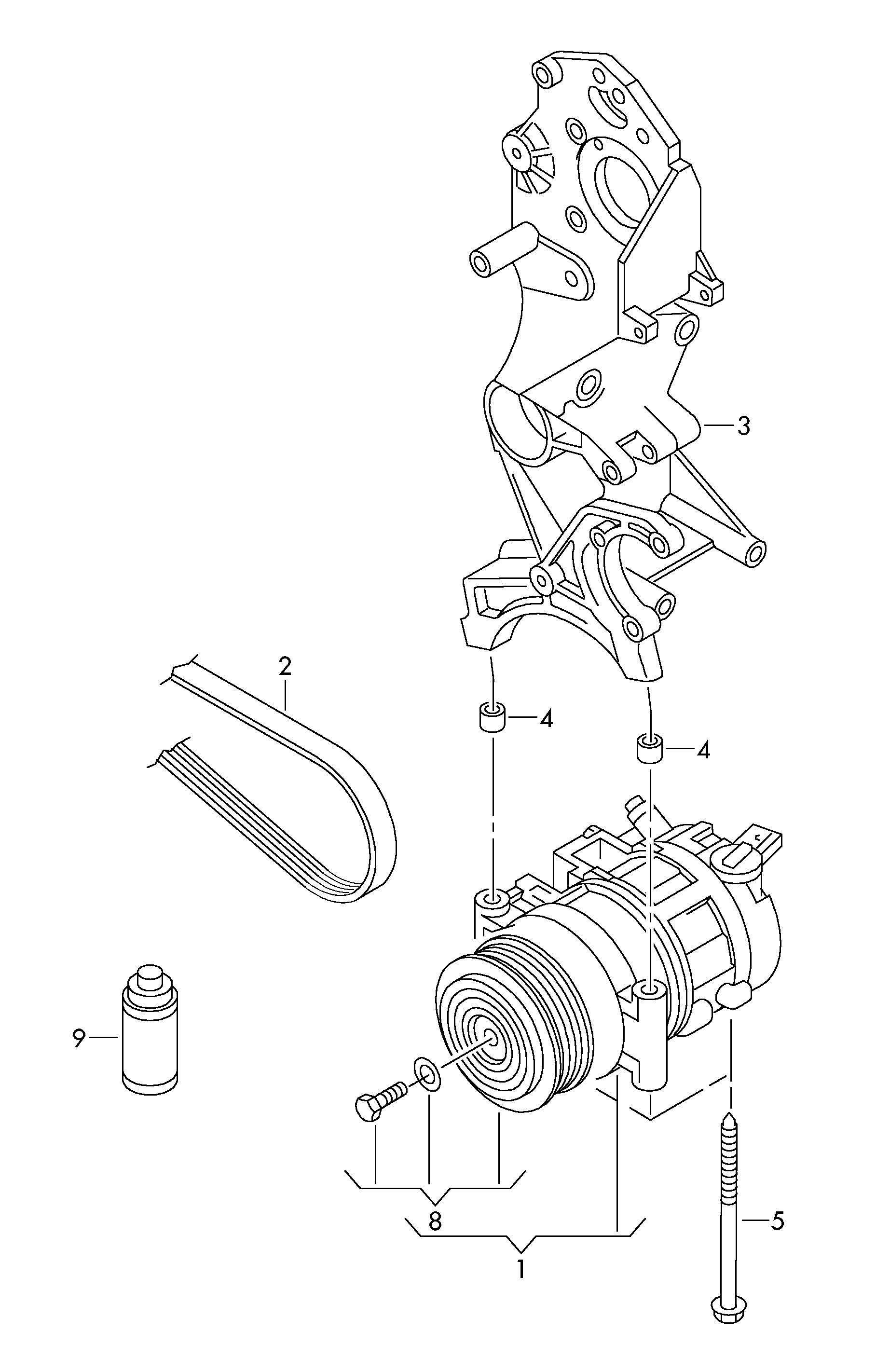 VW 7E0820803A - Kompressori, ilmastointilaite onlydrive.pro