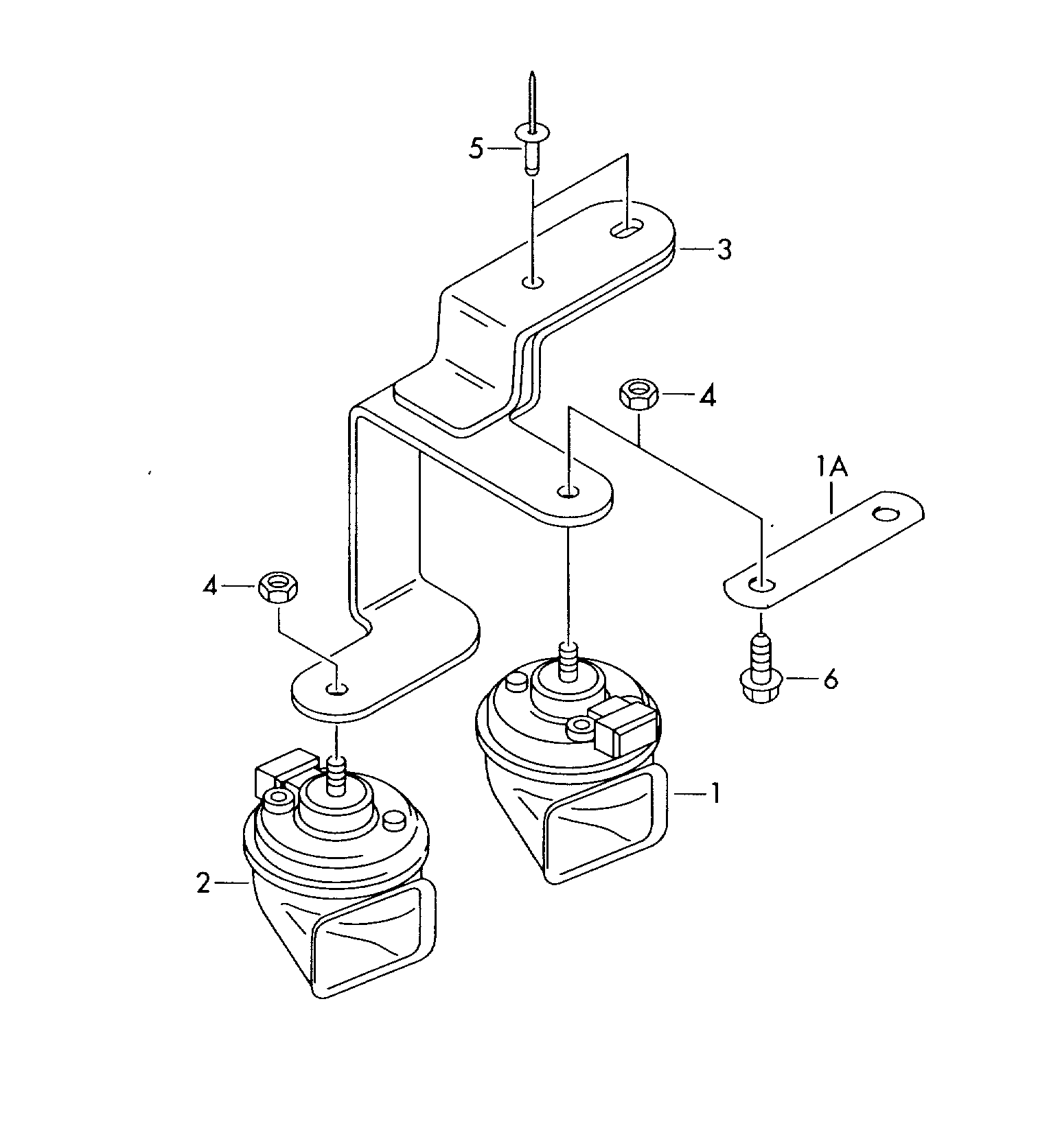 VAG 3B0951223E - Air Horn onlydrive.pro