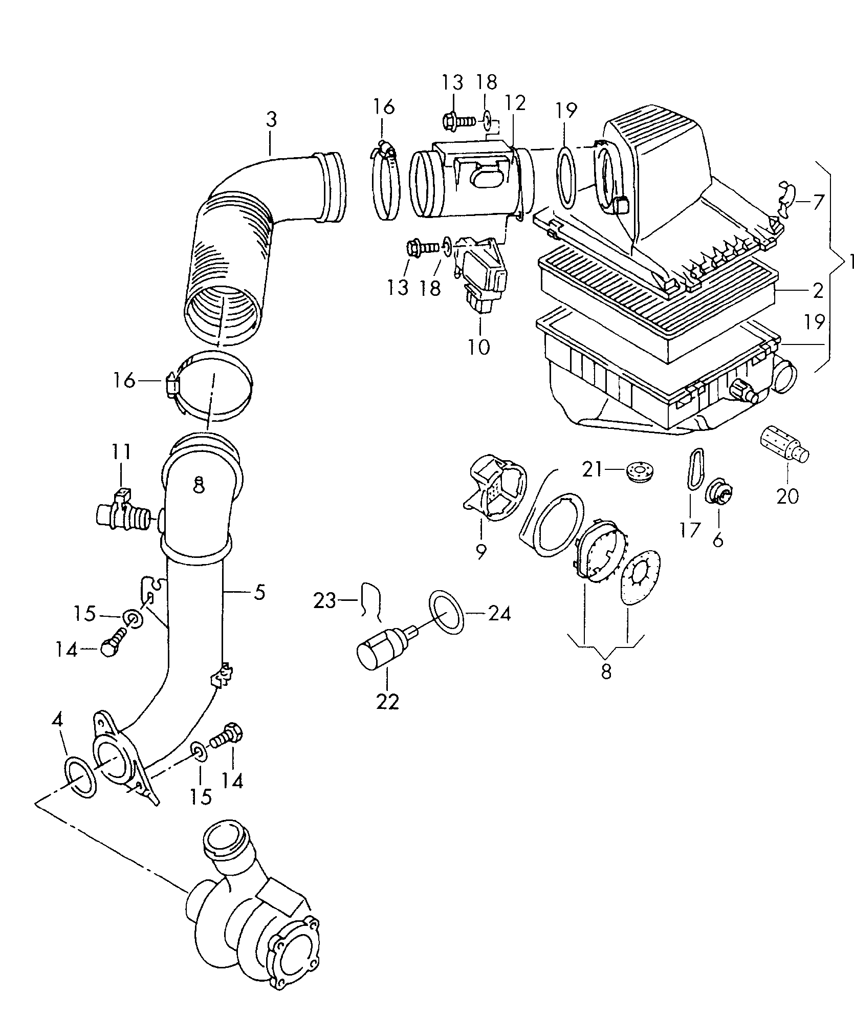 VW 3A0 906 051 - Sensor, boost pressure onlydrive.pro