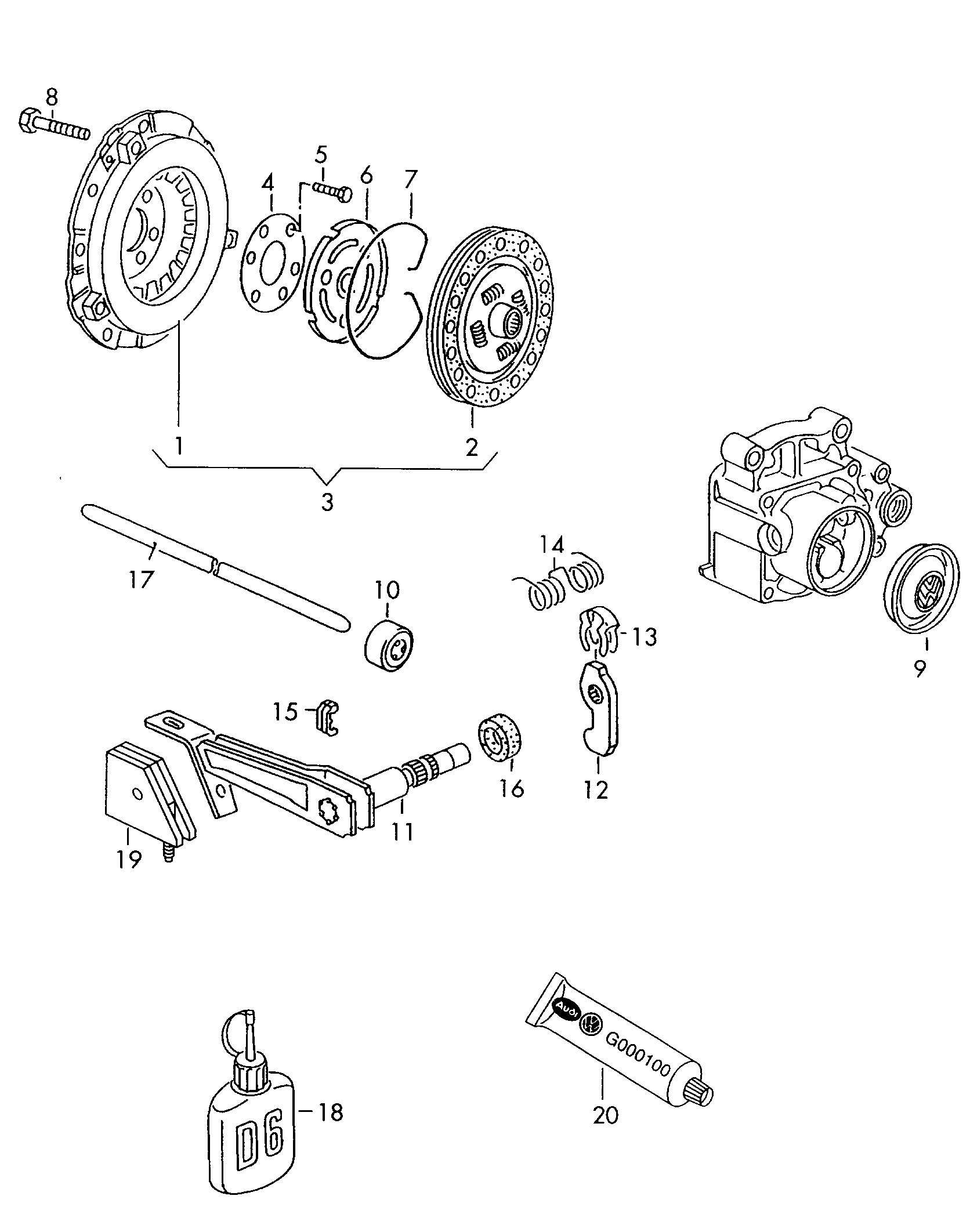 Skoda 020 141 709B - Release Fork, clutch onlydrive.pro