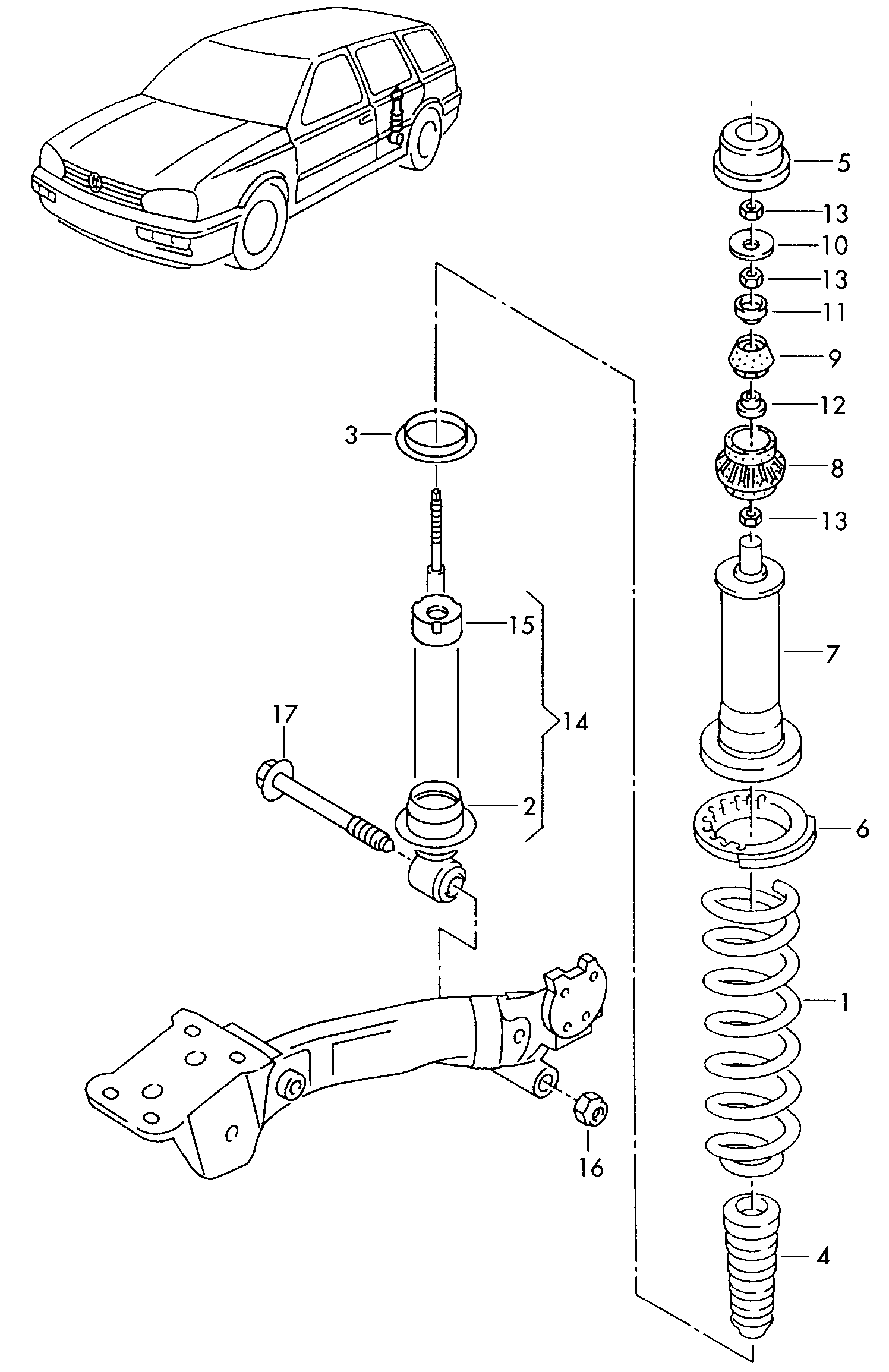 Seat 1H9 512 131 - Gājiena ierobežotājs, Atsperojums onlydrive.pro