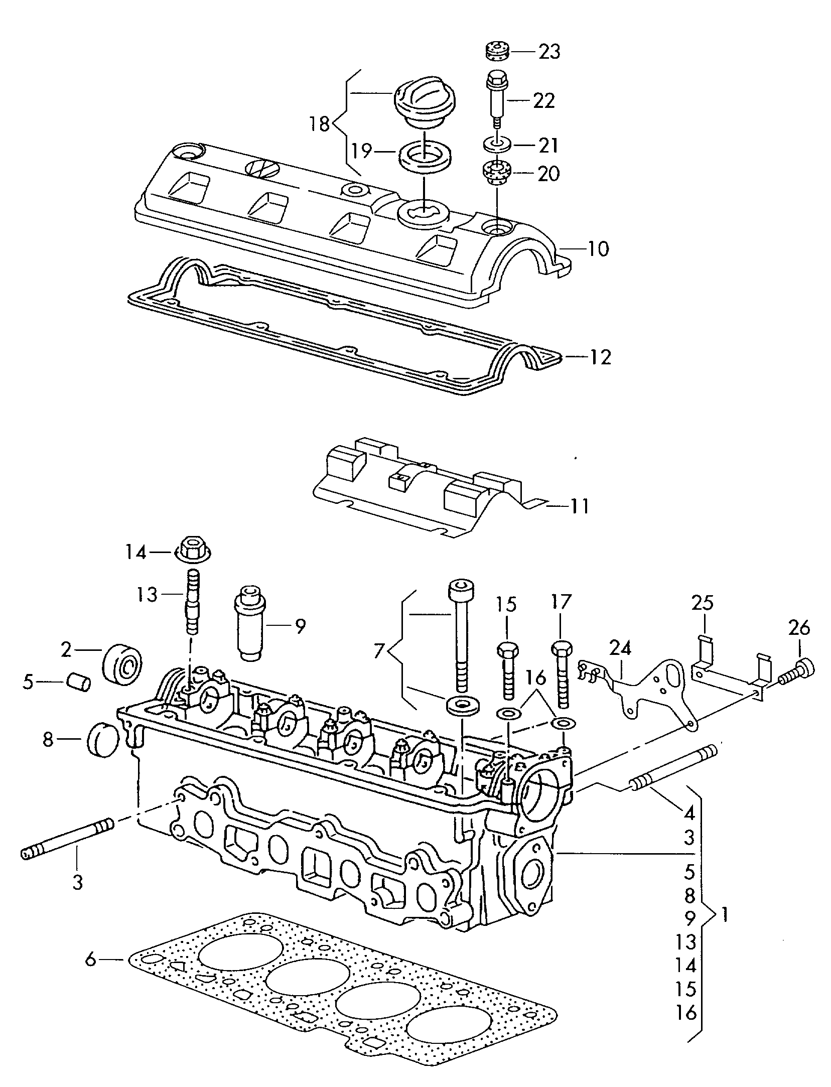 Skoda 030 103 533 C - Blīve, Motora bloka galvas skrūve onlydrive.pro