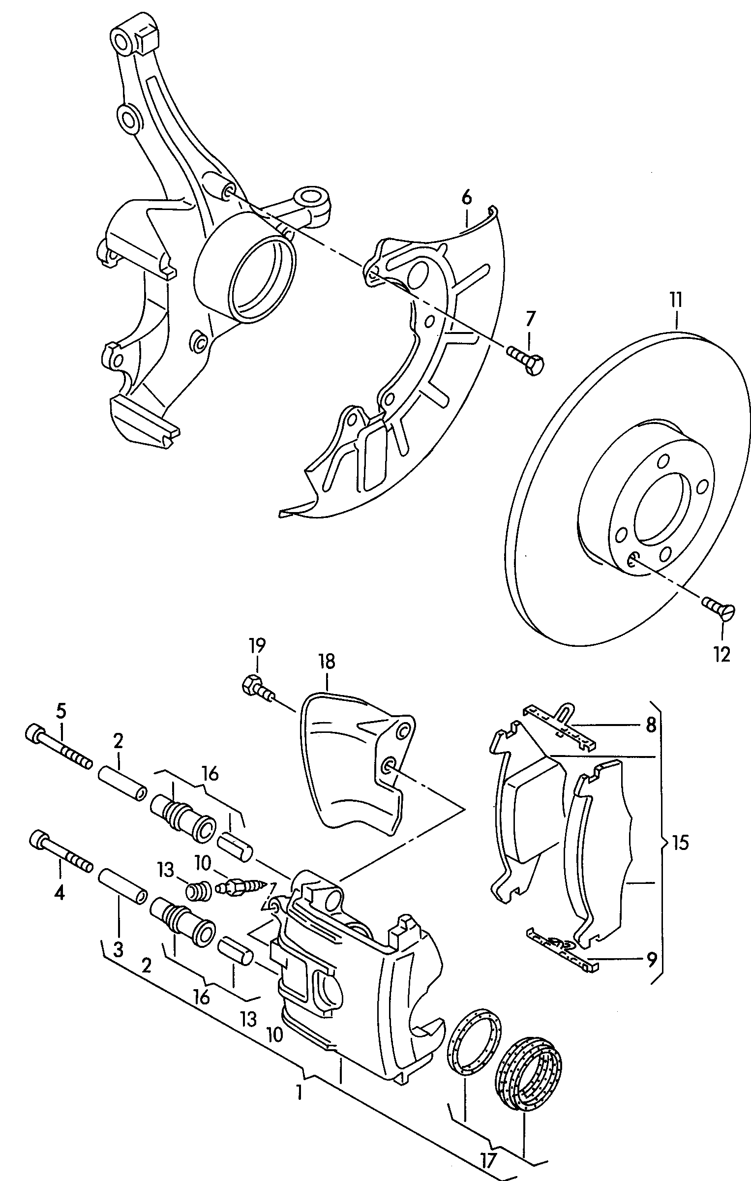 VW 1H0 615 123 A - Brake Caliper onlydrive.pro