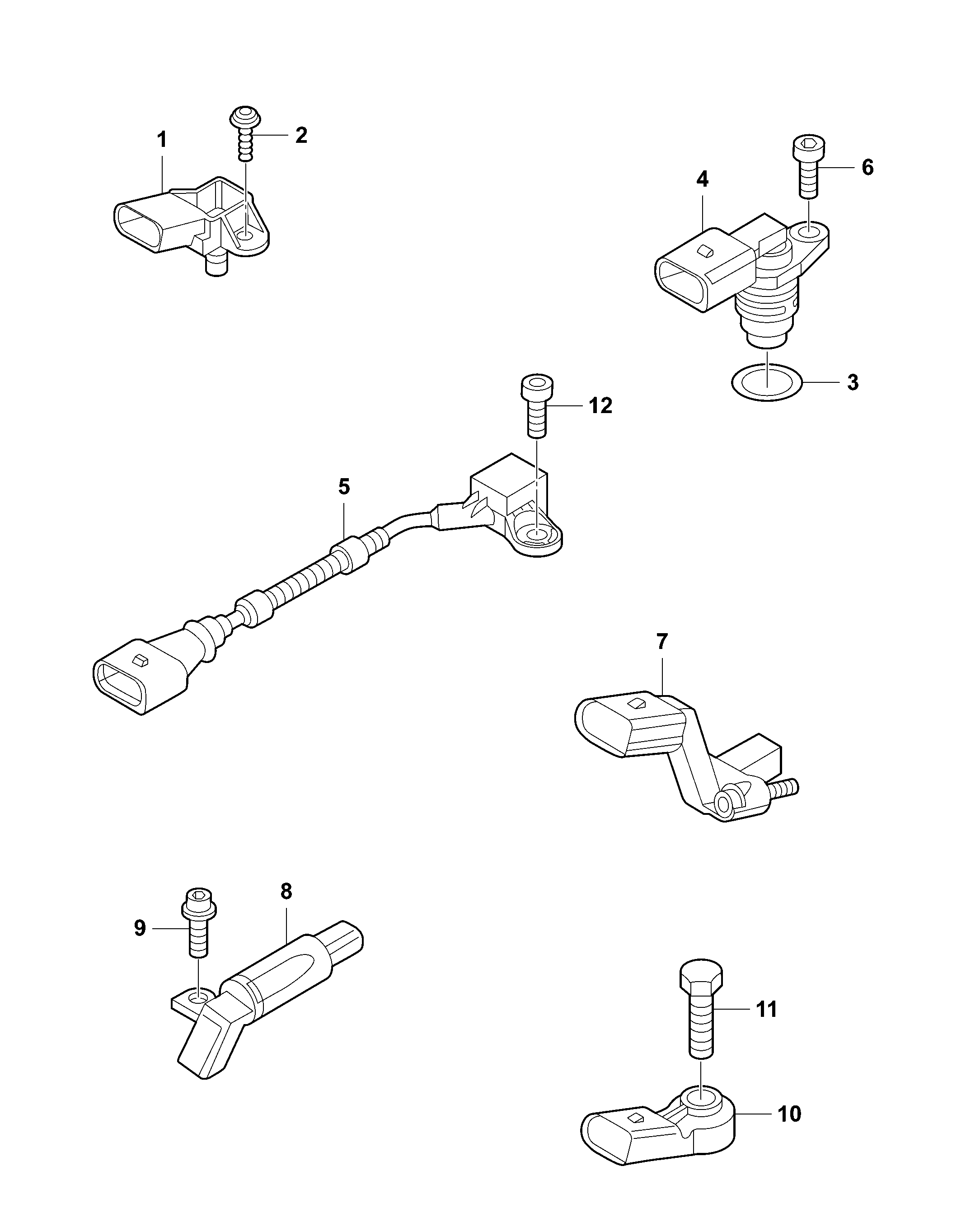 Skoda 036 907 601 E - Sensor, camshaft position onlydrive.pro