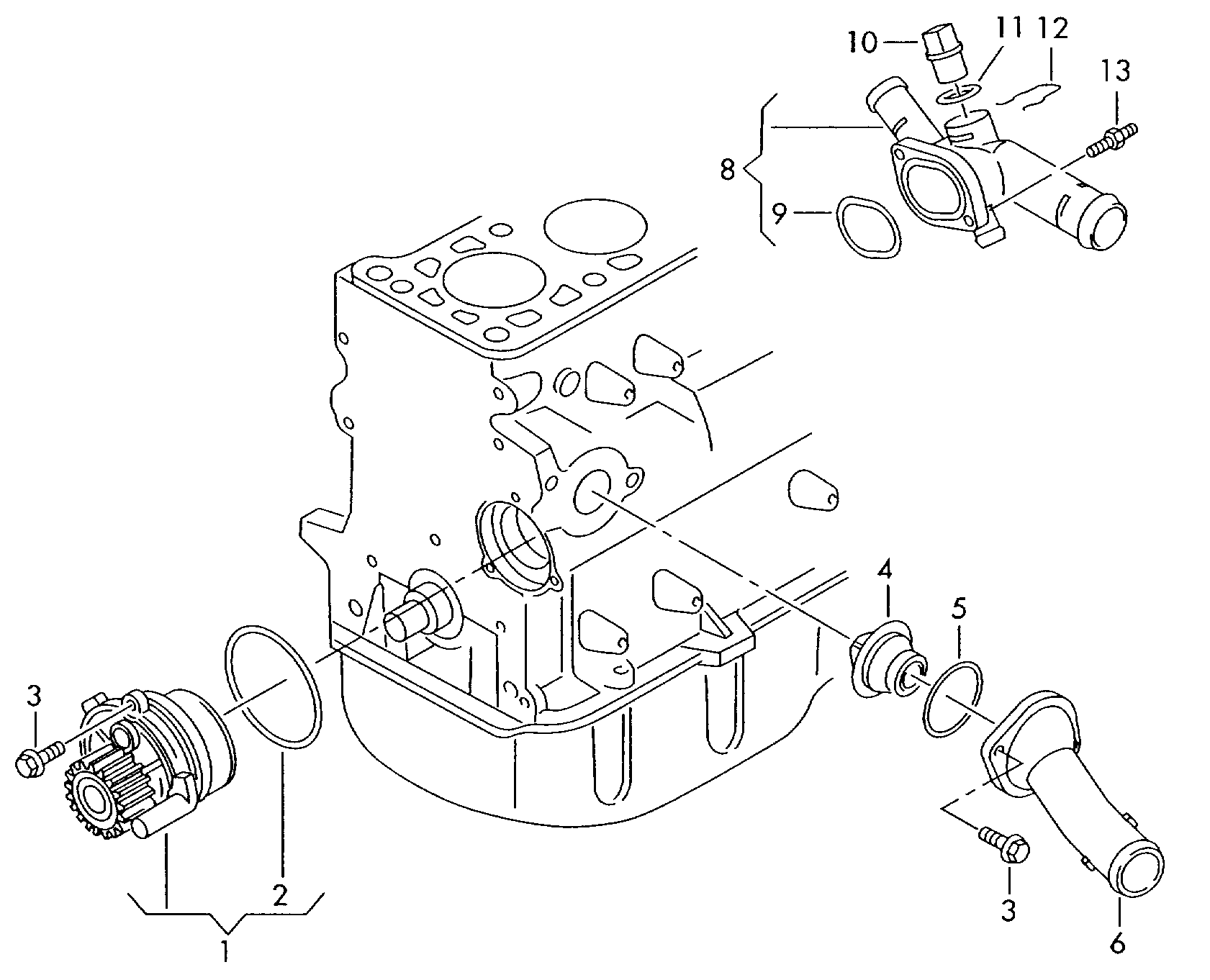 Seat 045 121 011 H - Water Pump onlydrive.pro