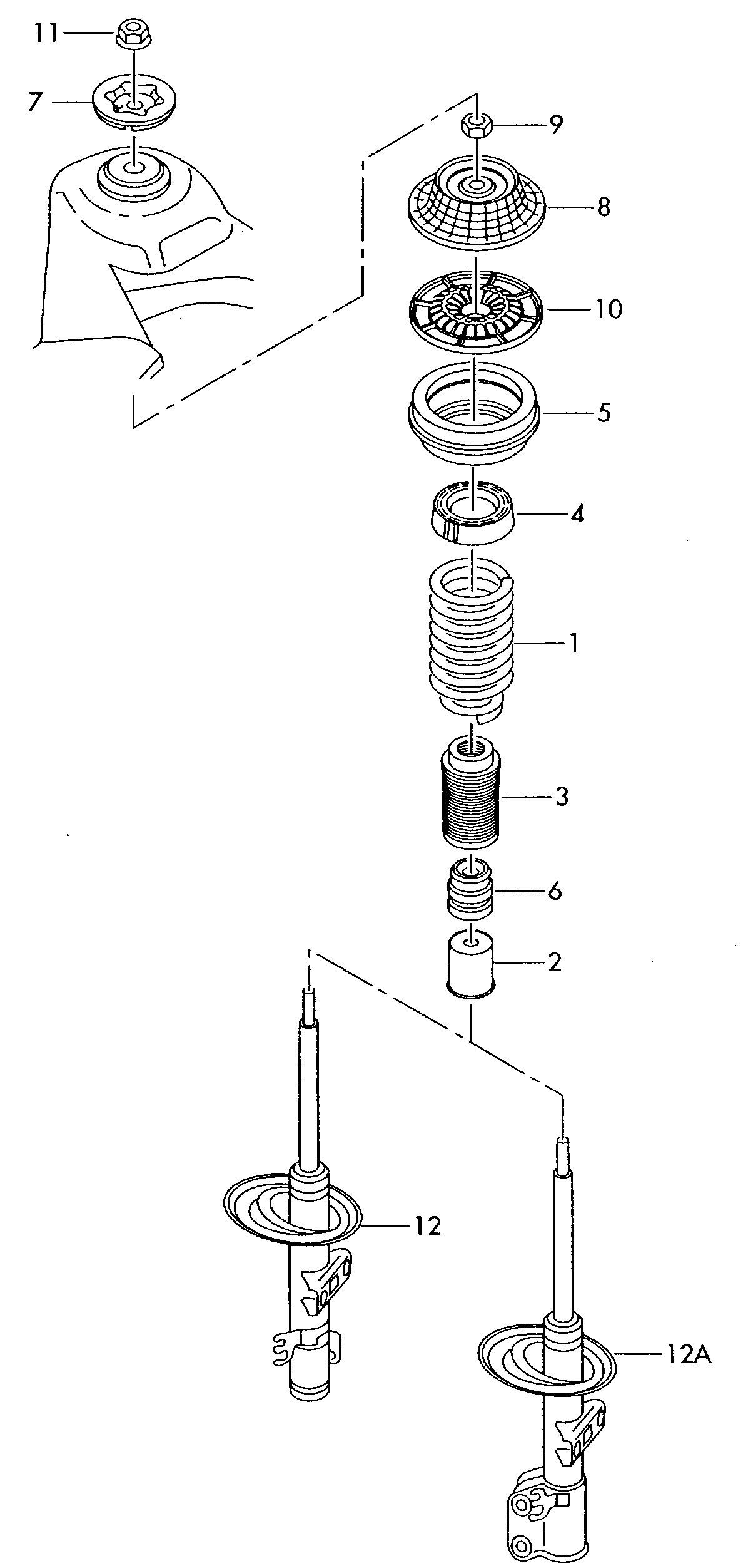 VW 7E0 412 249 - Vedruamordi tugilaager onlydrive.pro