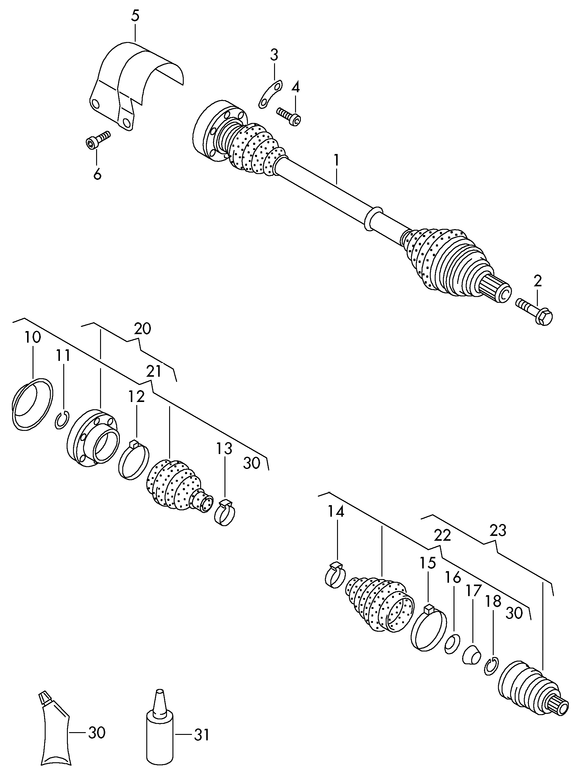 VAG 1K0407271JJ - Приводной вал onlydrive.pro