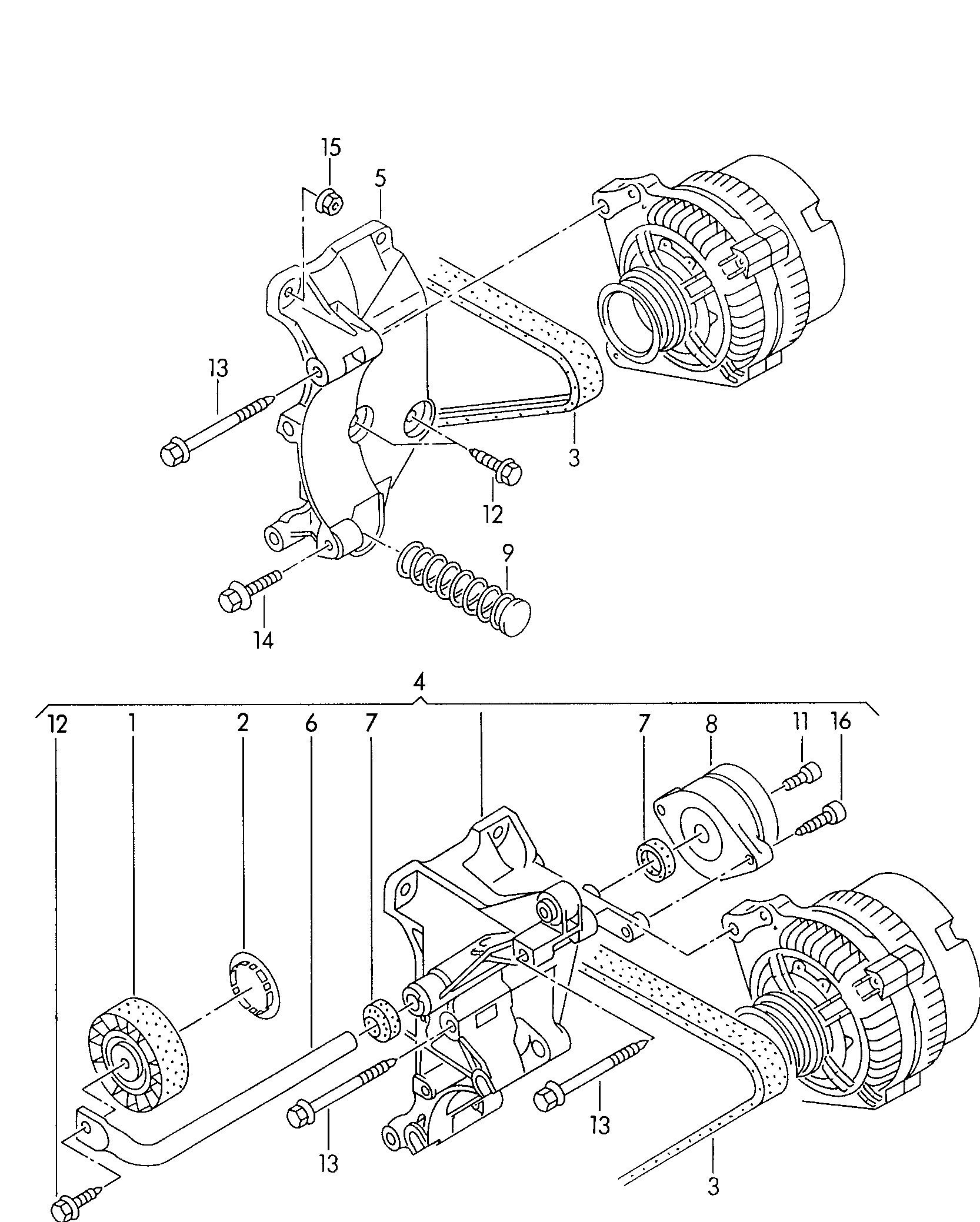 VAG 028 903 308 G - Belt Tensioner, v-ribbed belt onlydrive.pro