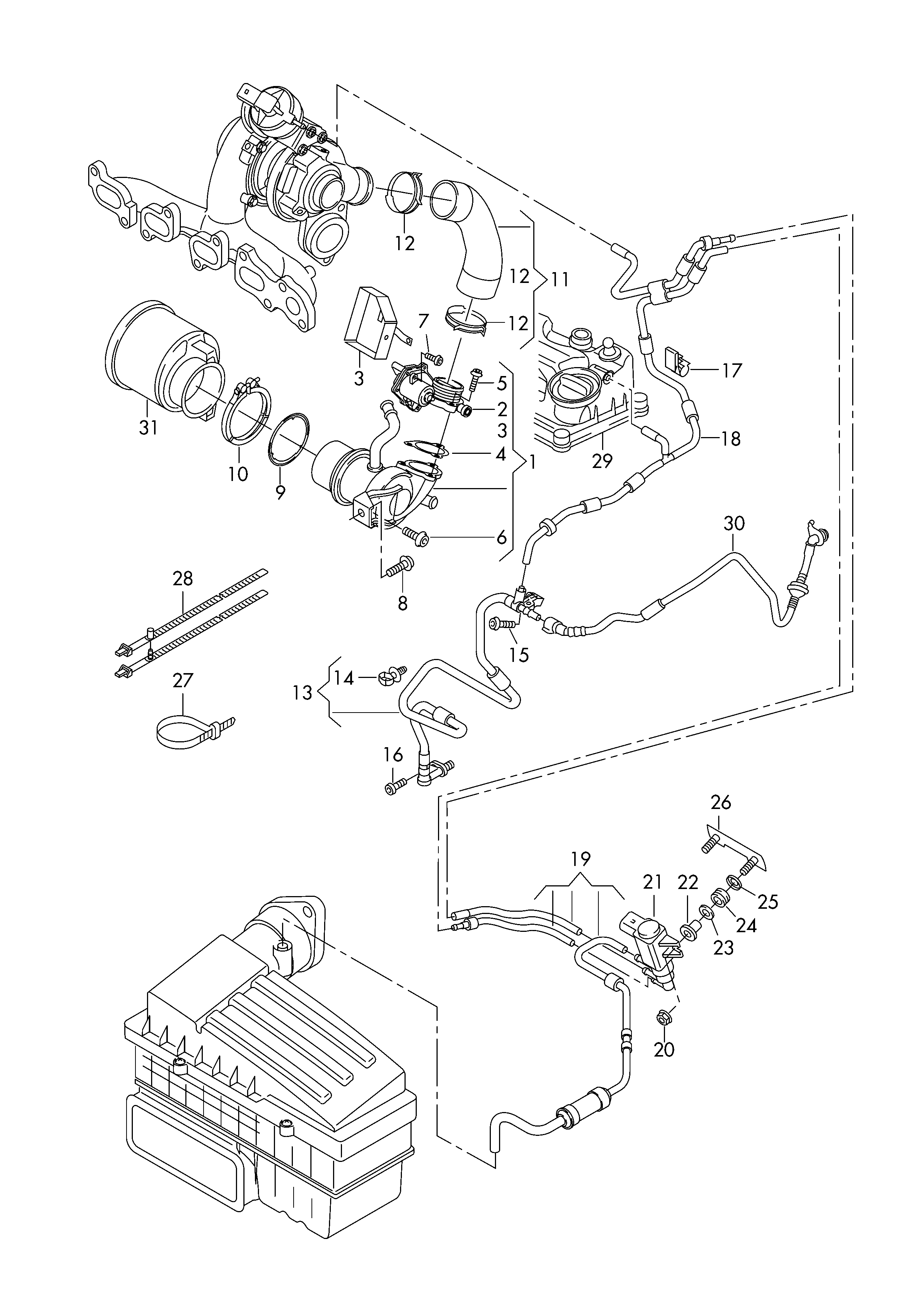 VAG 04L131547 - Blīve, Izplūdes caurule onlydrive.pro