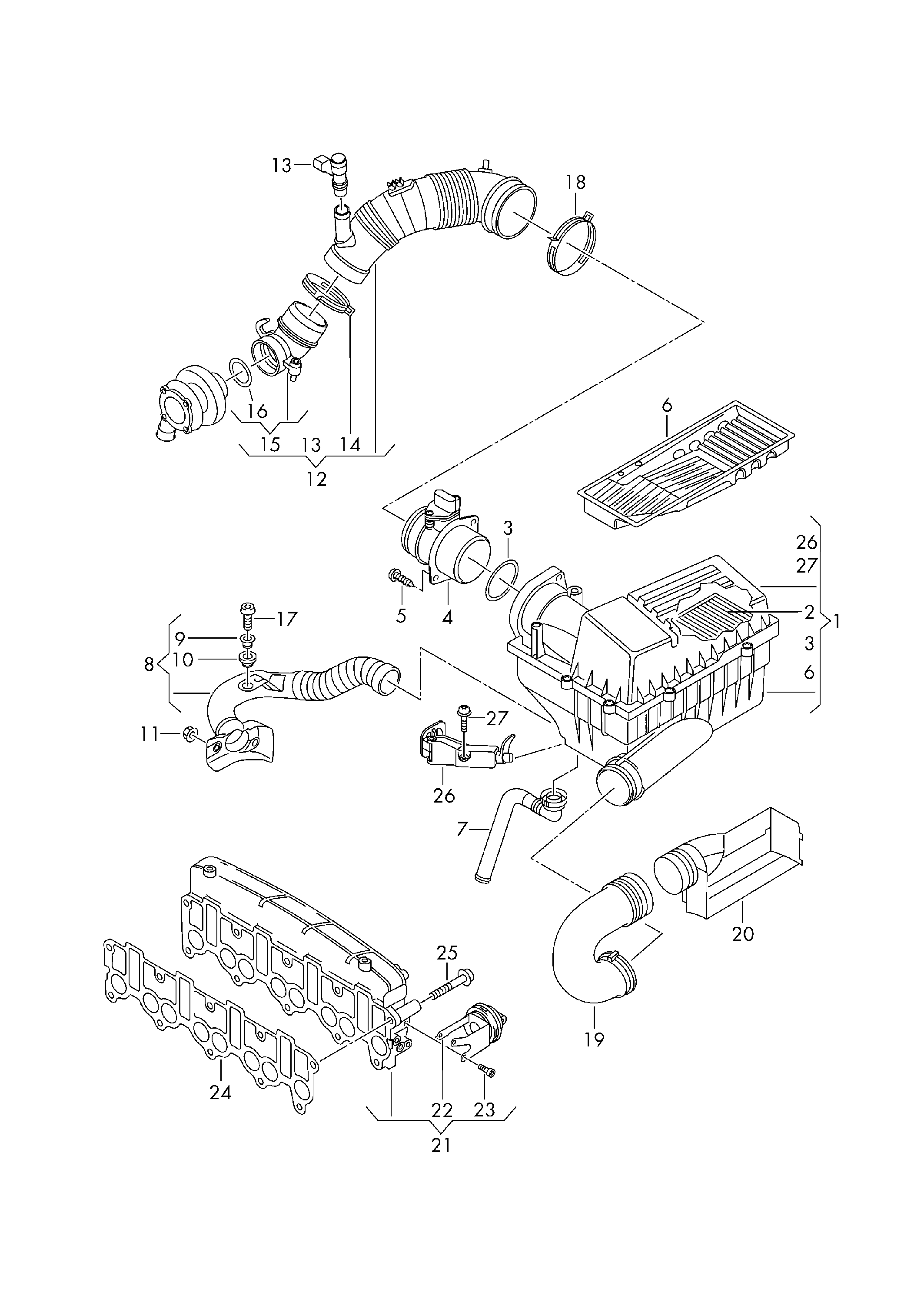 Seat 03G 129 717 C - Tiivistesarja, imusarja onlydrive.pro