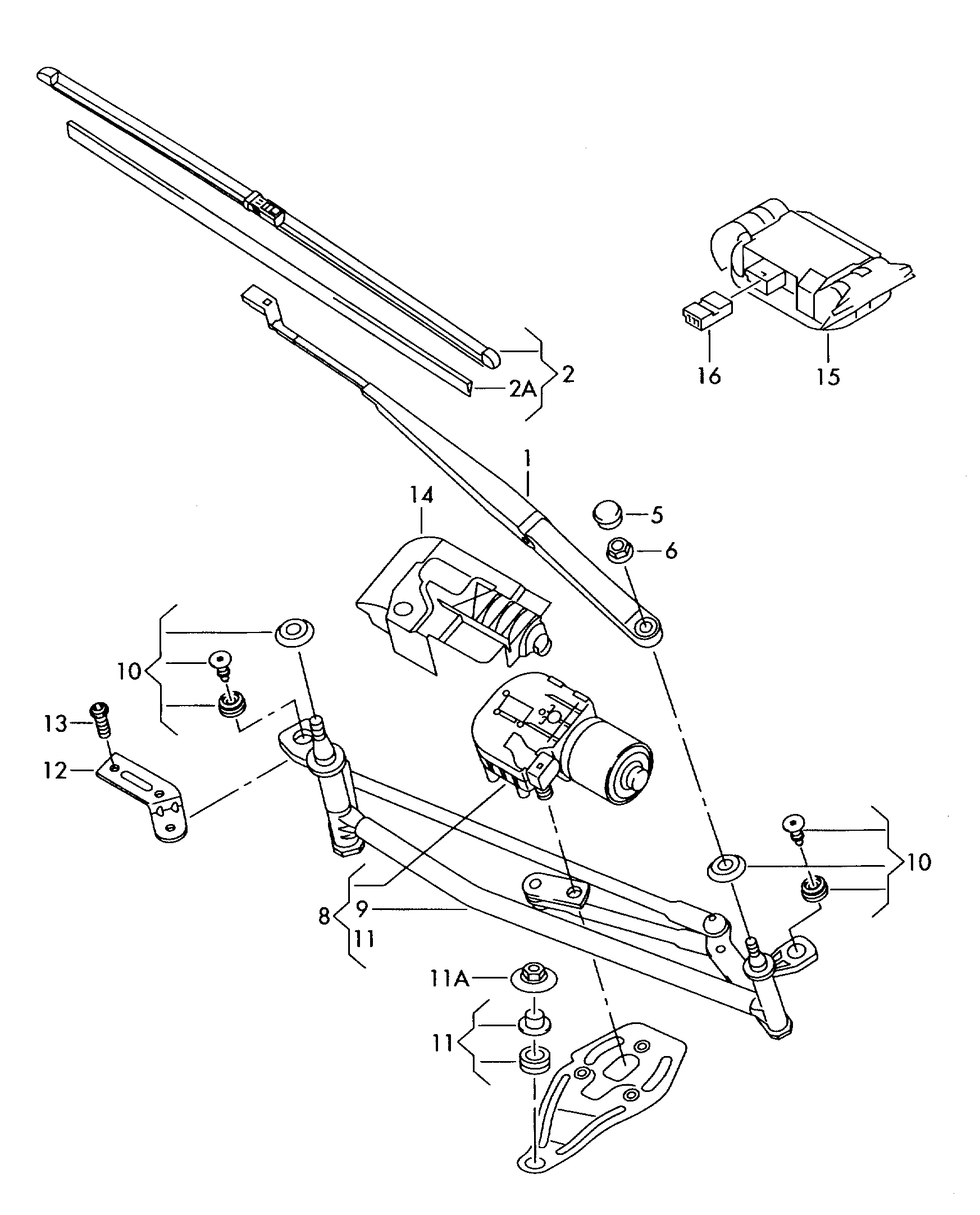 VAG 3AB955023A - Wiper Linkage onlydrive.pro