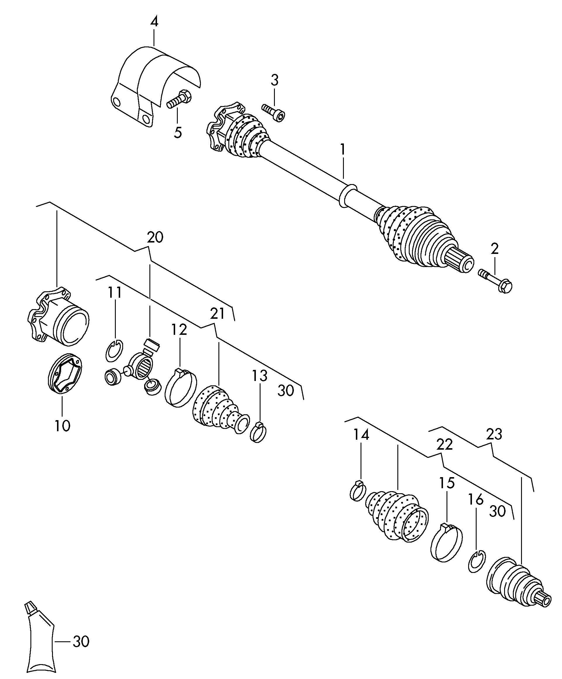 VW 3C0 407 271 T - Drive Shaft onlydrive.pro