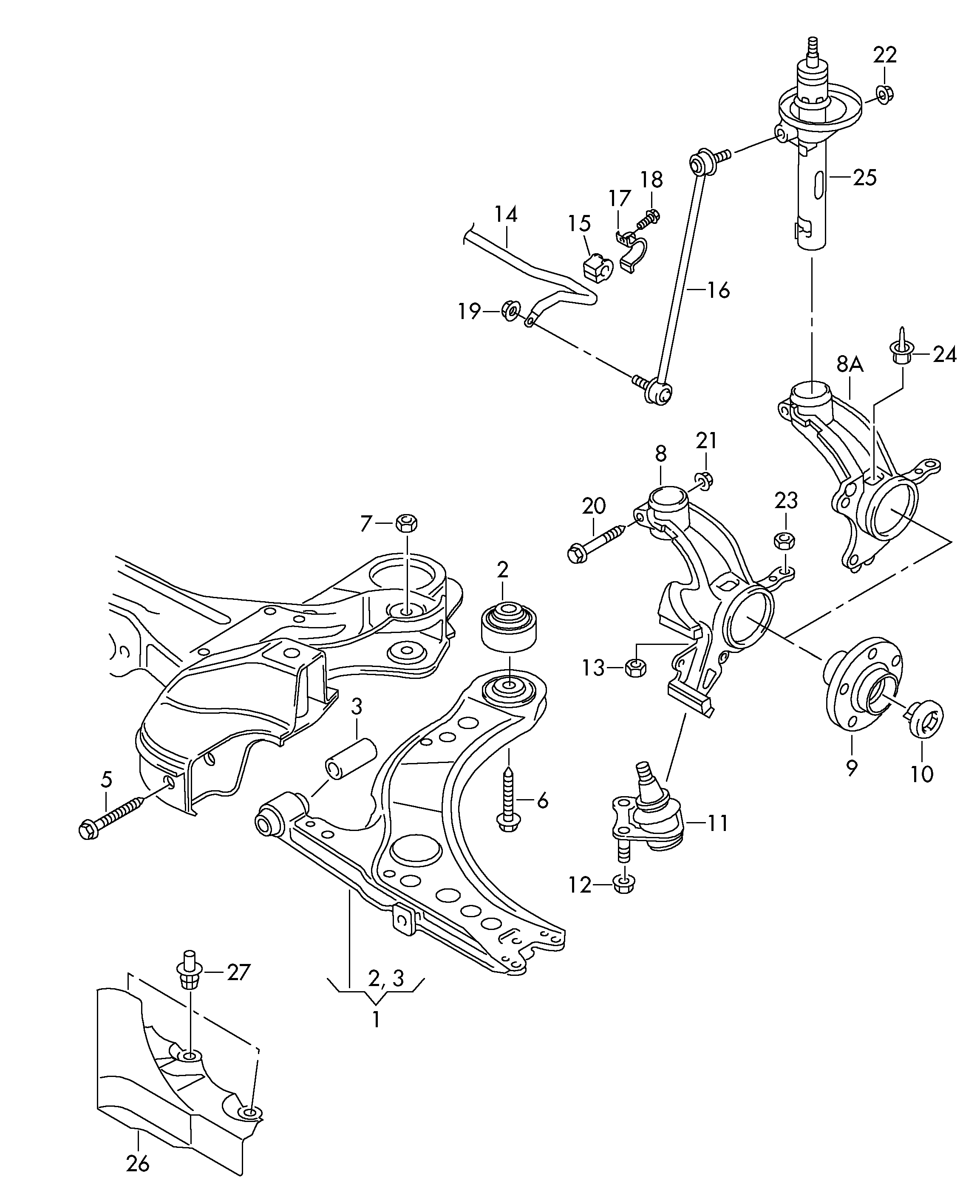 VAG 6C0 407 255A - Grozāmass statne, Riteņa piekare onlydrive.pro