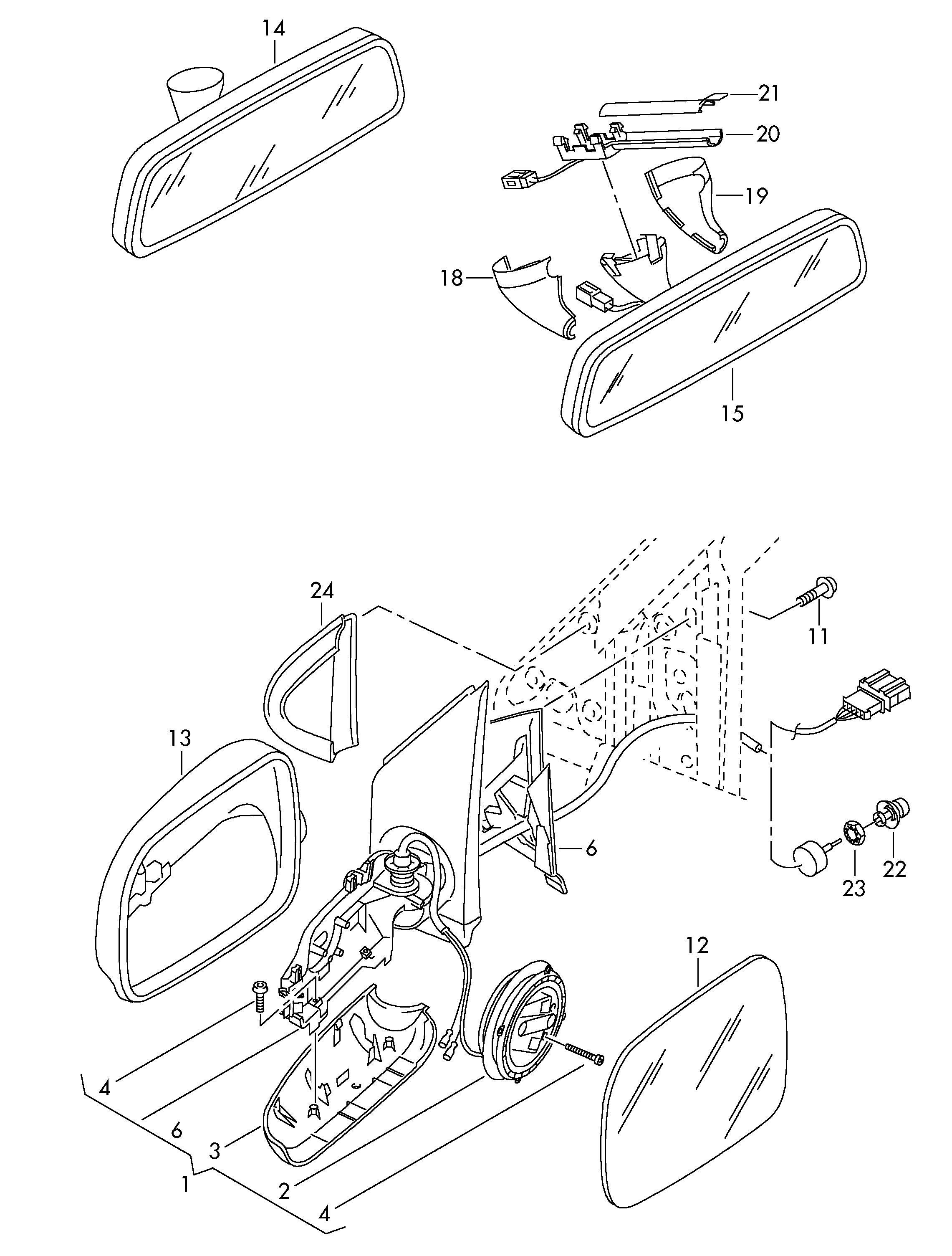 VAG 6Q0857521F - Наружное зеркало onlydrive.pro