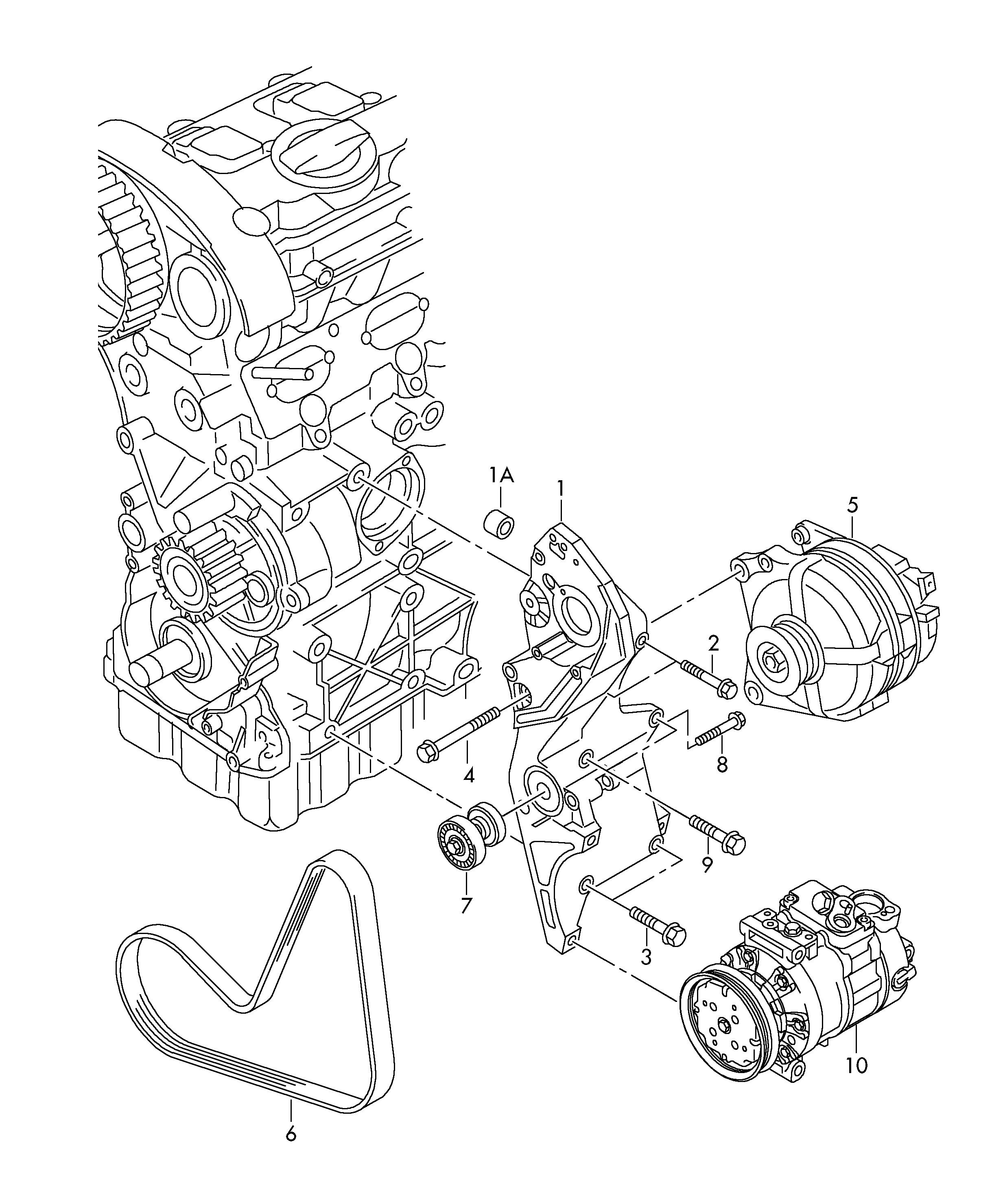 Seat 038 903 315 AP - Siksnas spriegotājs, Ķīļsiksna onlydrive.pro