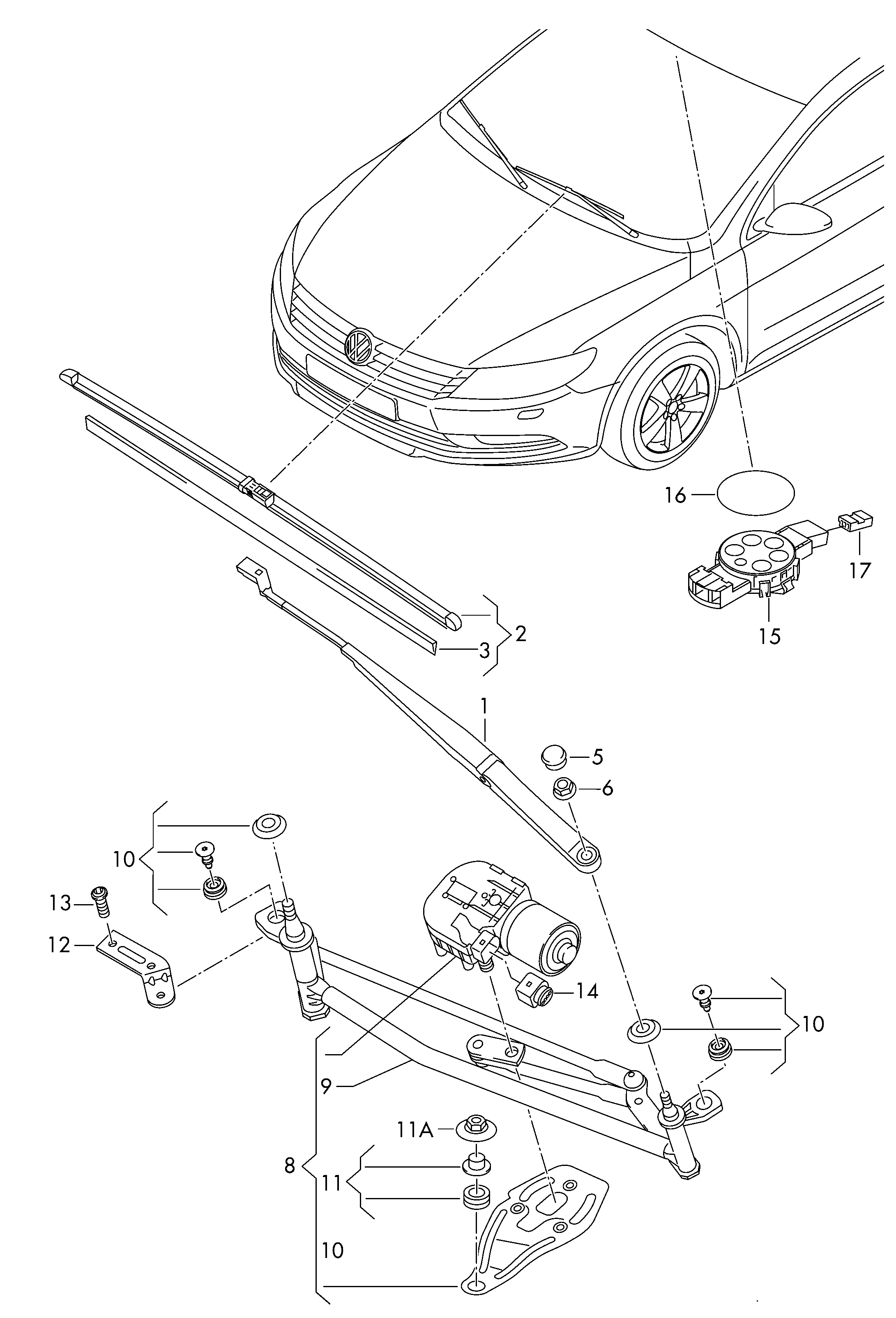 VW 3C8998002 - Klaasipuhastaja kumm onlydrive.pro