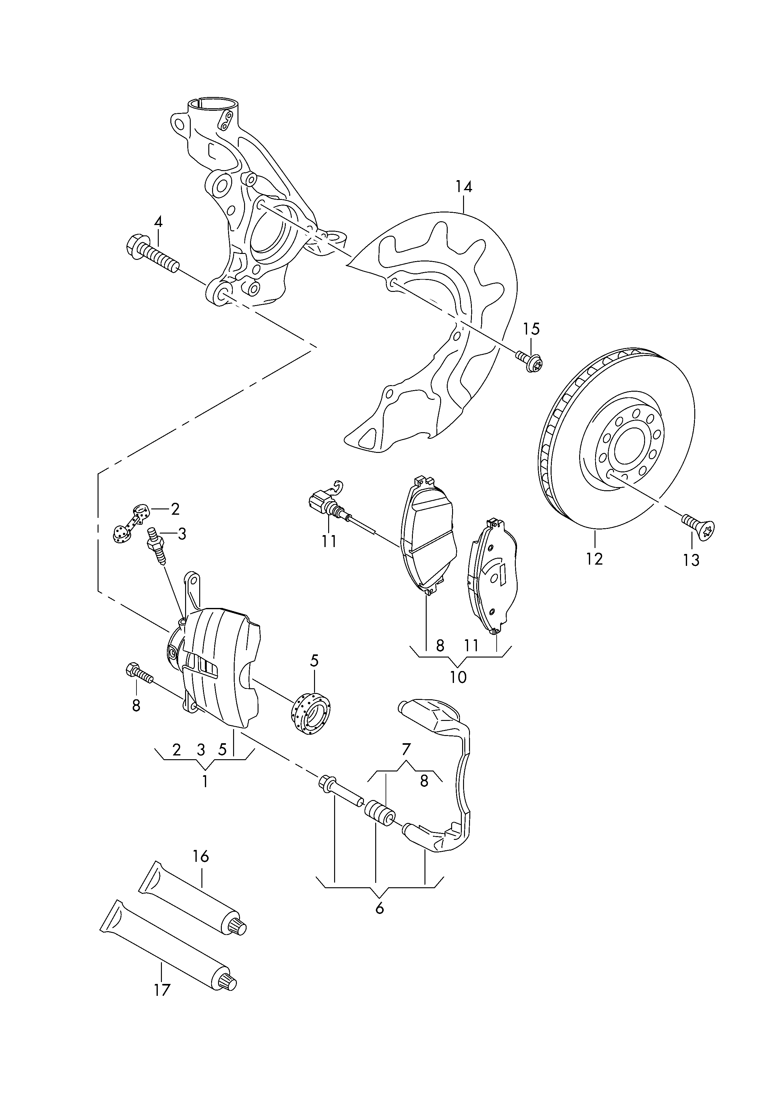 VW 5Q0698151F - Brake Set, disc brakes onlydrive.pro