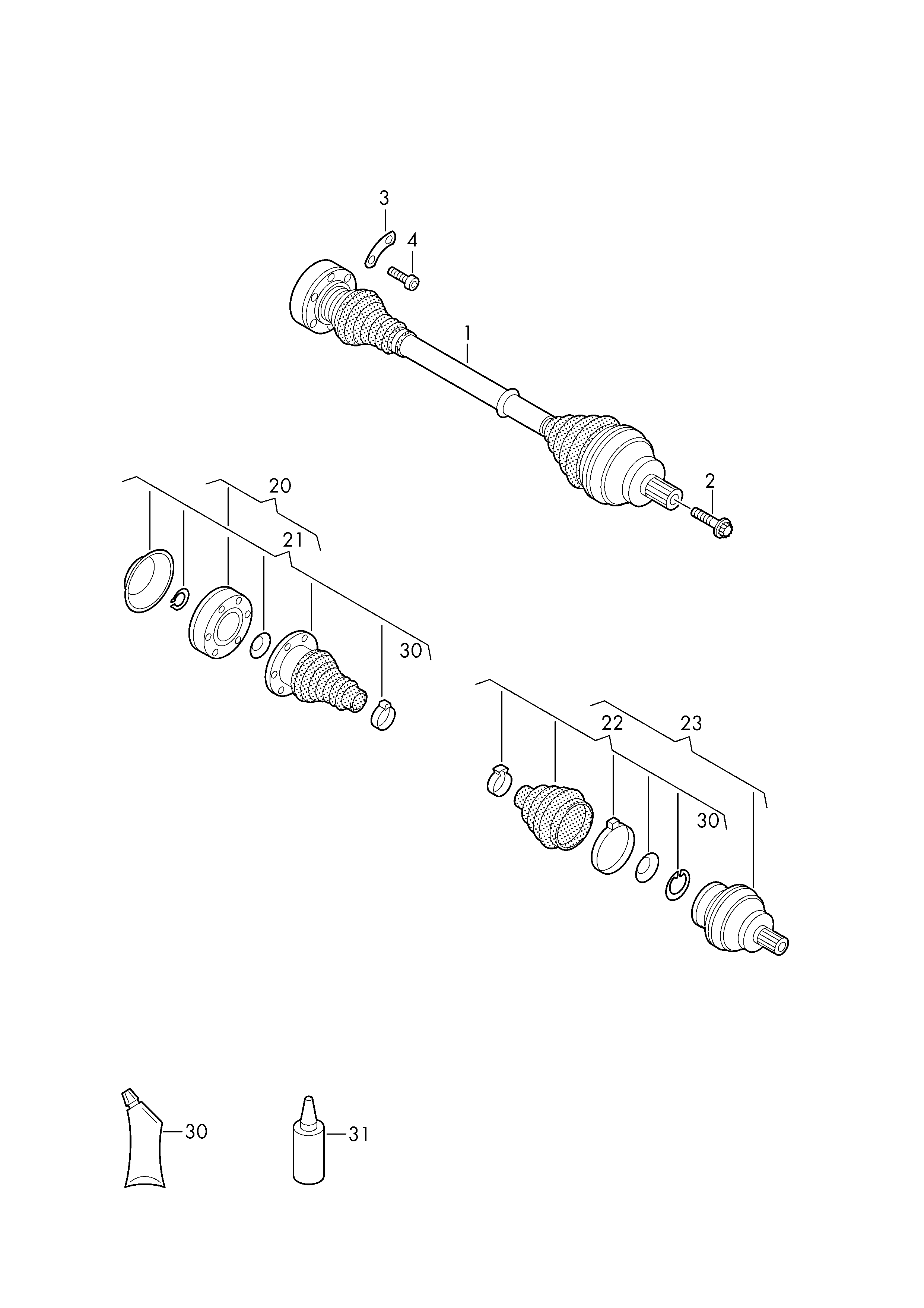 VW 1K0 598 203 - Putekļusargs, Piedziņas vārpsta onlydrive.pro