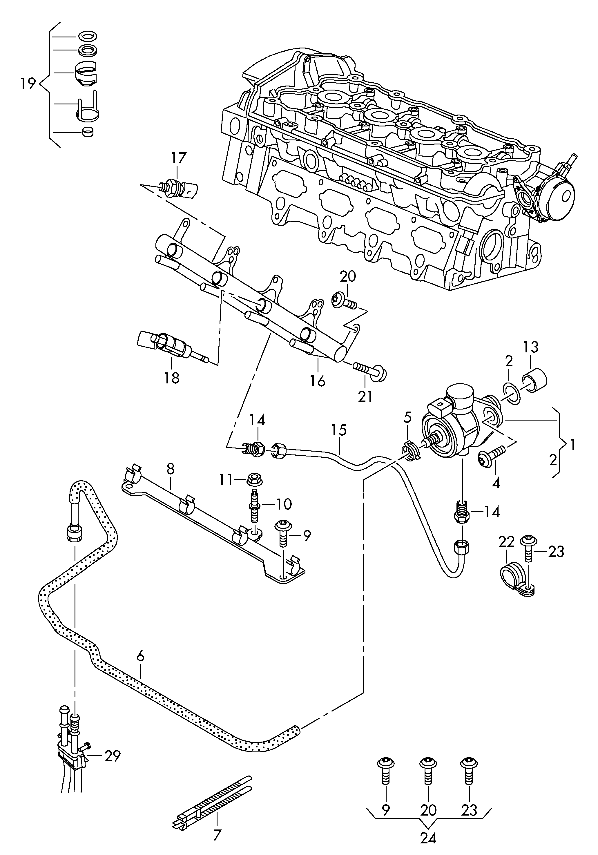 Seat 06J 998 907 B - Tihendikomplekt, Sissepritsedüüs onlydrive.pro