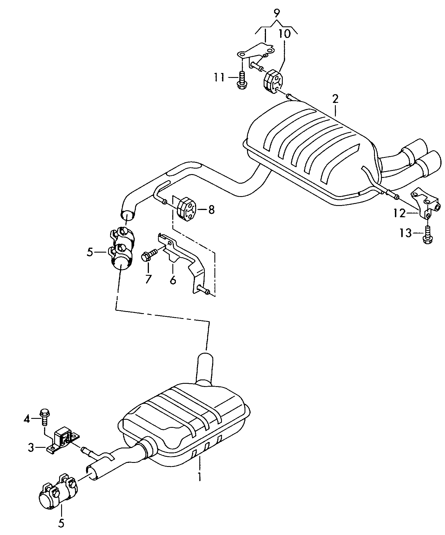 Seat 1J0 253 144 G - Holding Bracket, silencer onlydrive.pro