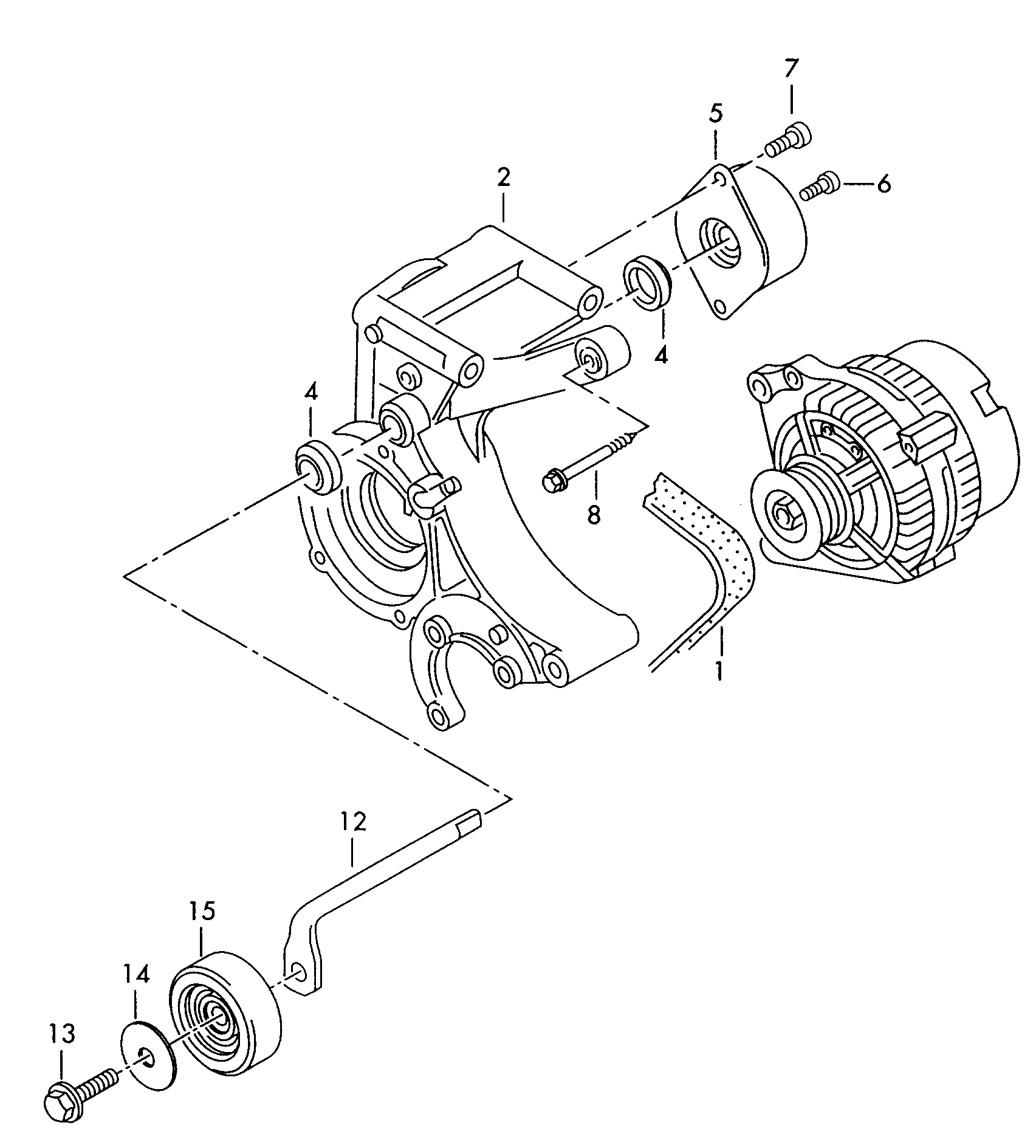 Seat 028 903 308 F - Diržo įtempiklis, V formos rumbuotas diržas onlydrive.pro