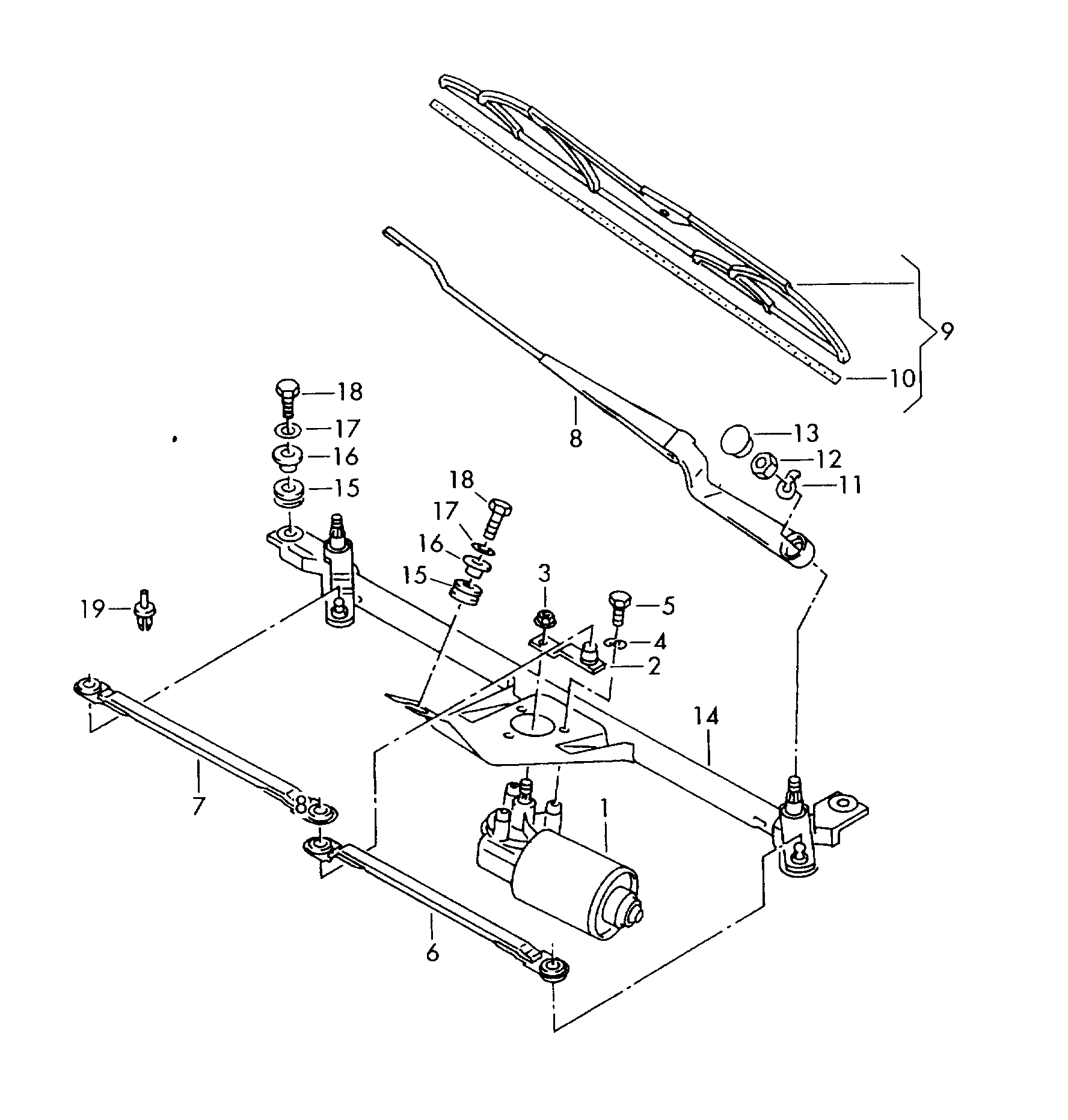 Seat 6X0 955 119 - Stikla tīrītāju motors onlydrive.pro