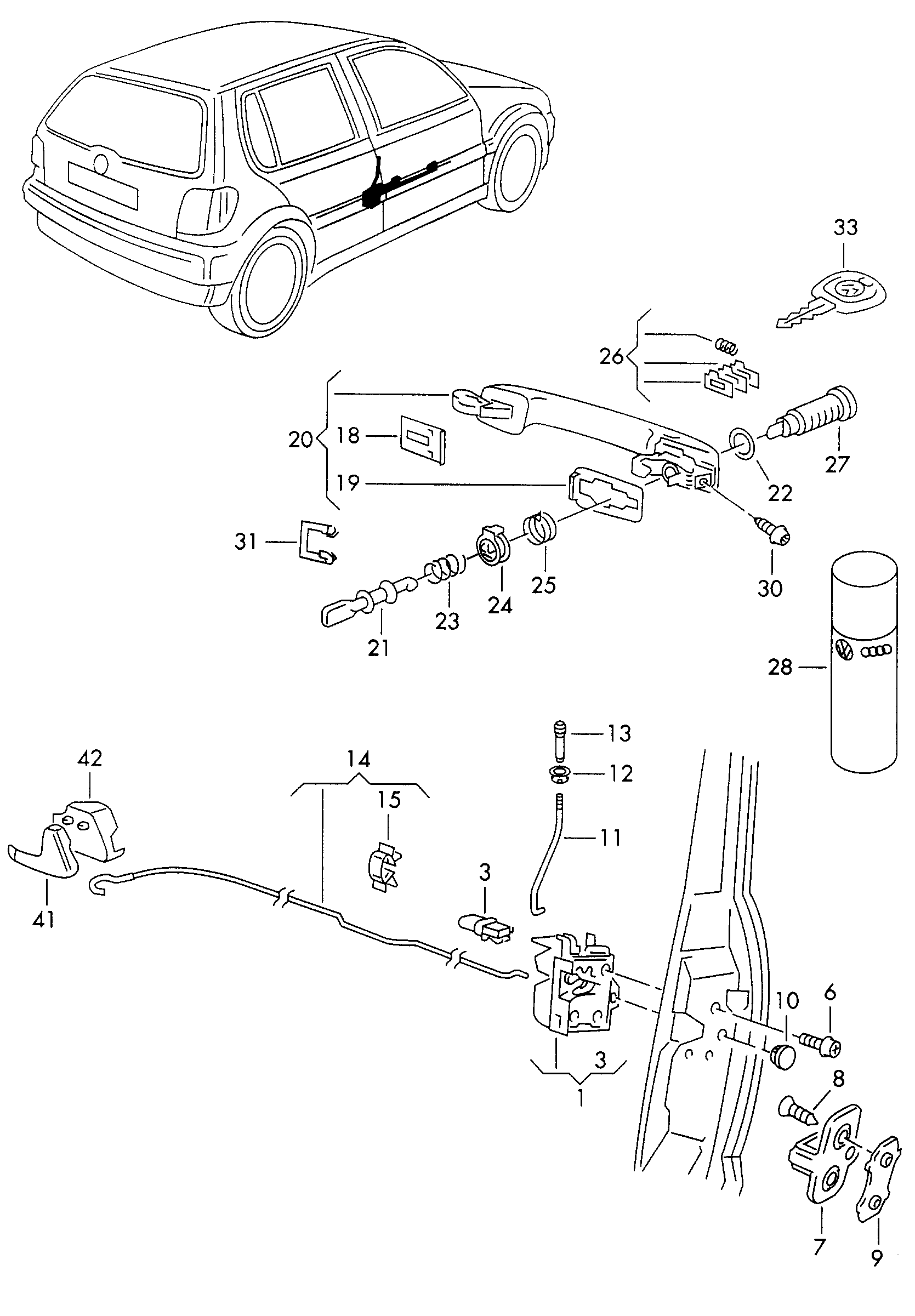 Seat 6N0837207C - Durų rankenėlė onlydrive.pro