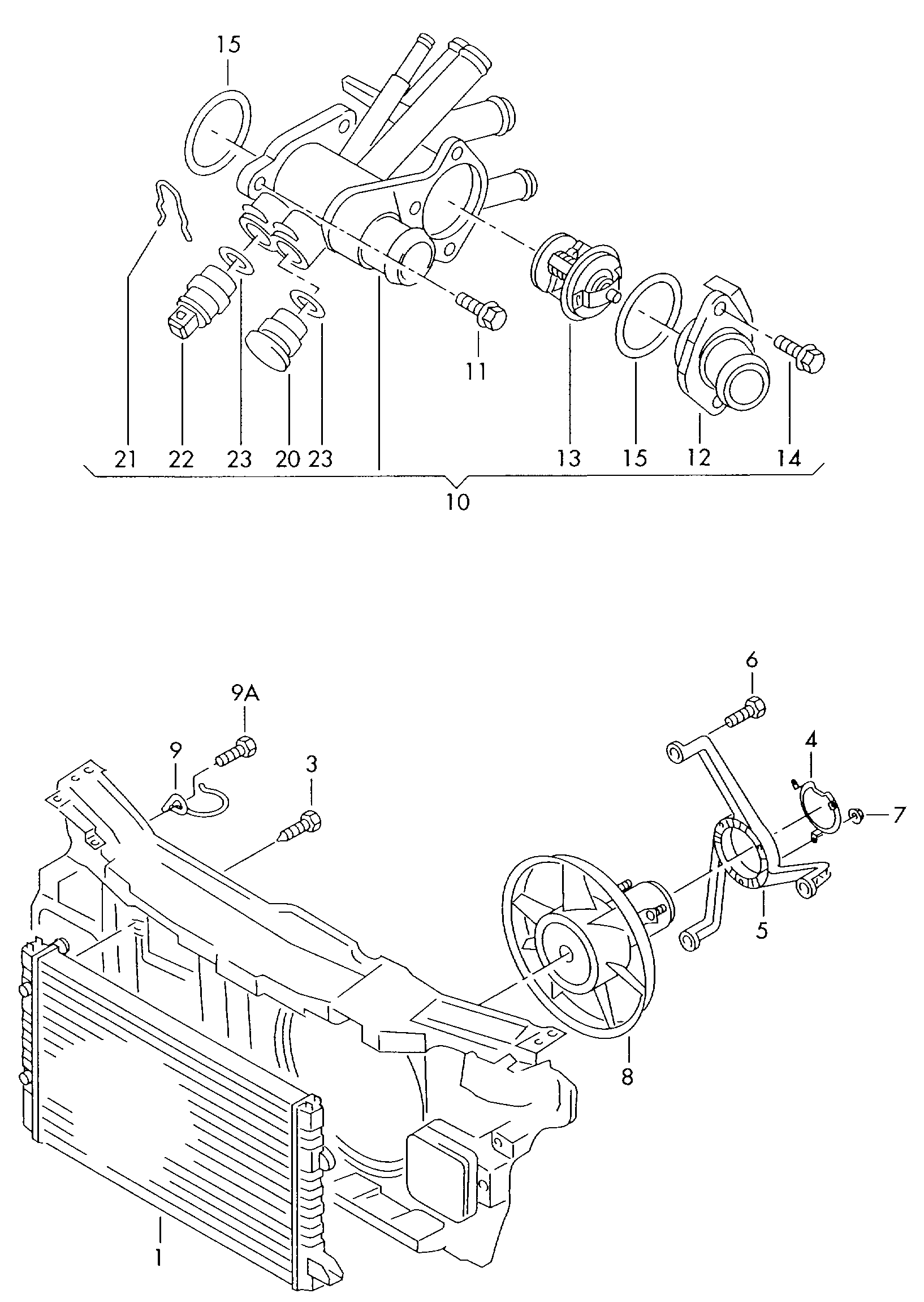 VAG 044 121 113 - Coolant thermostat / housing onlydrive.pro