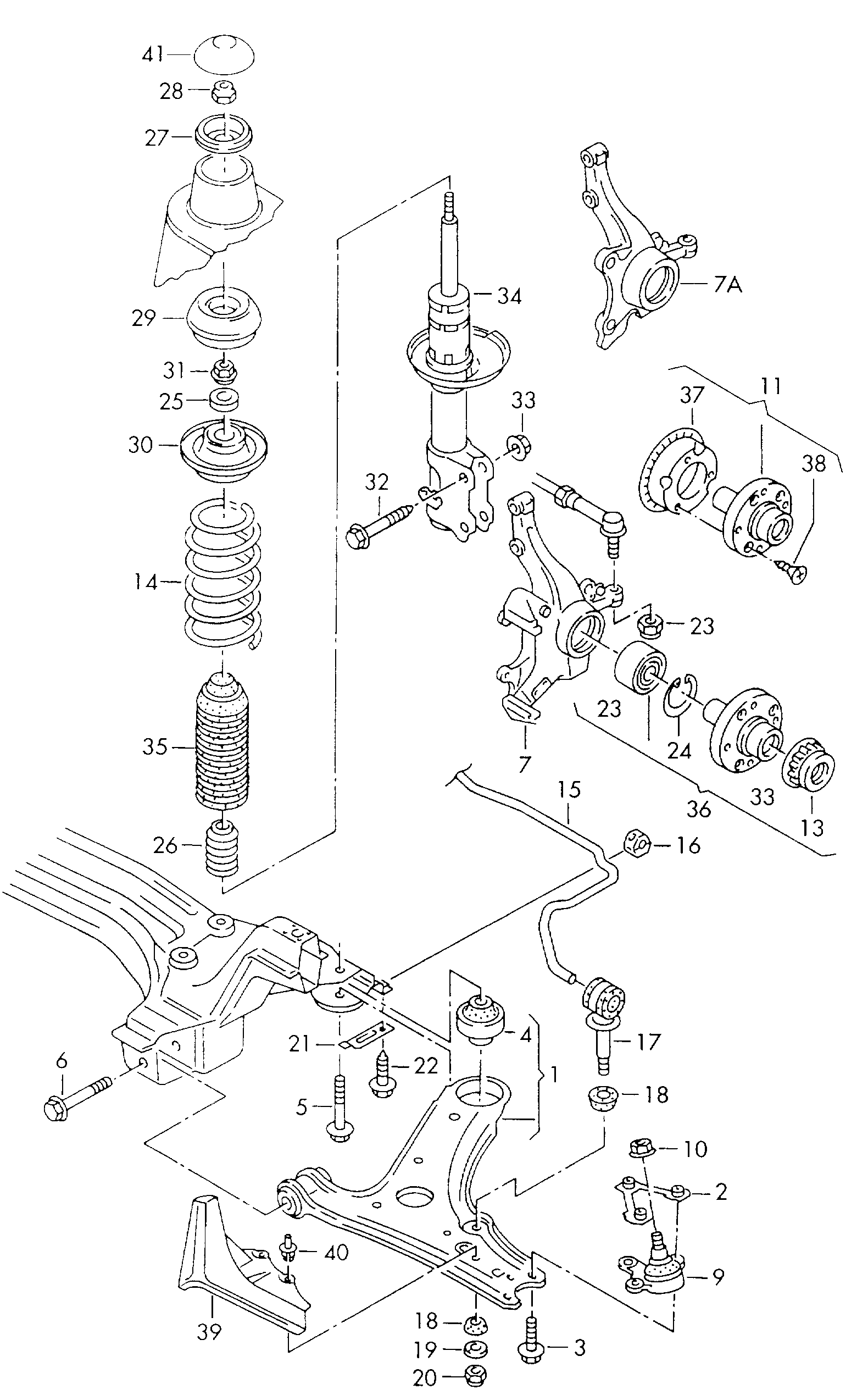 VW 6N0 412 331 A - Опора стойки амортизатора, подушка onlydrive.pro