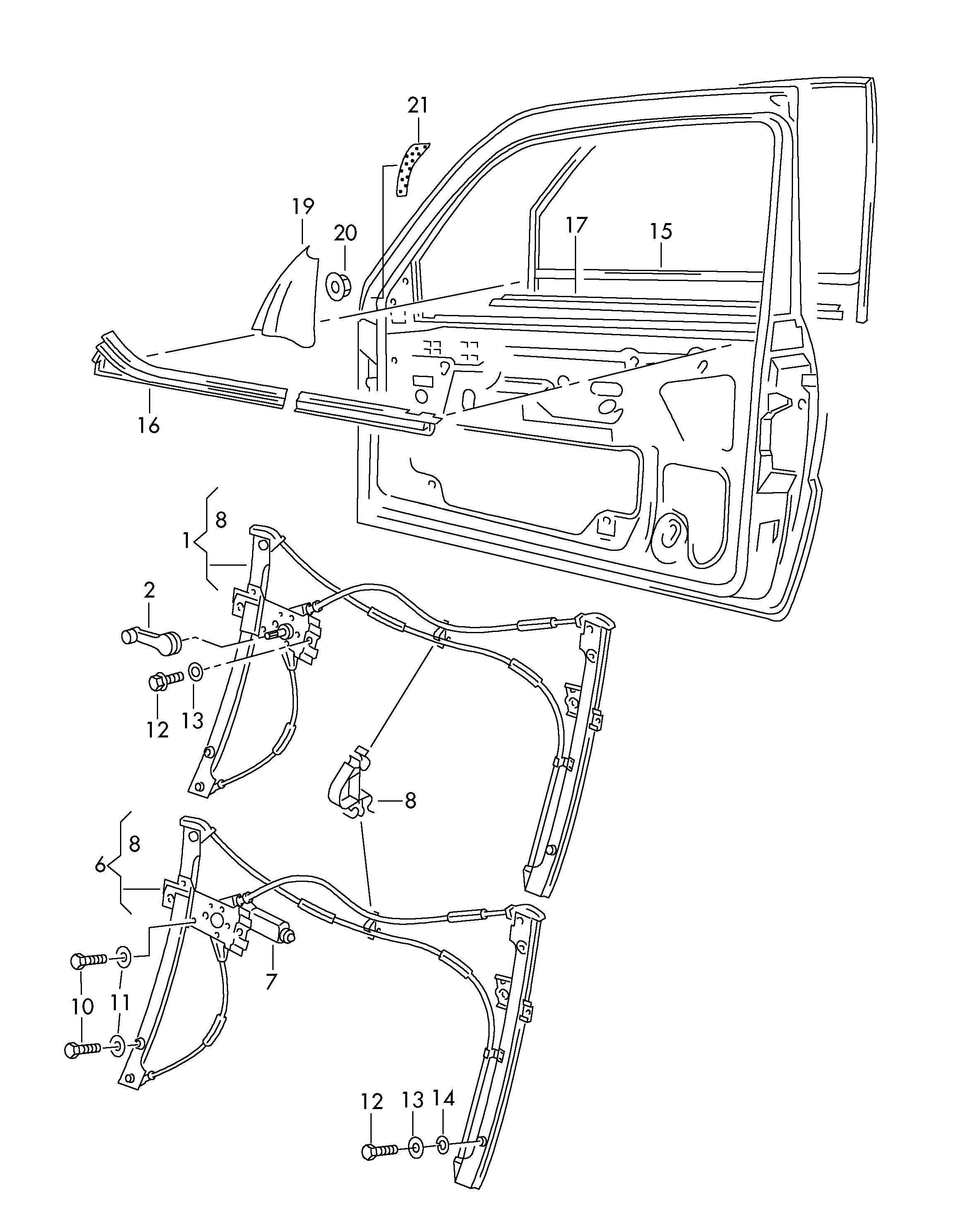 VAG 6N3 837 461 - Aknatõstuk onlydrive.pro