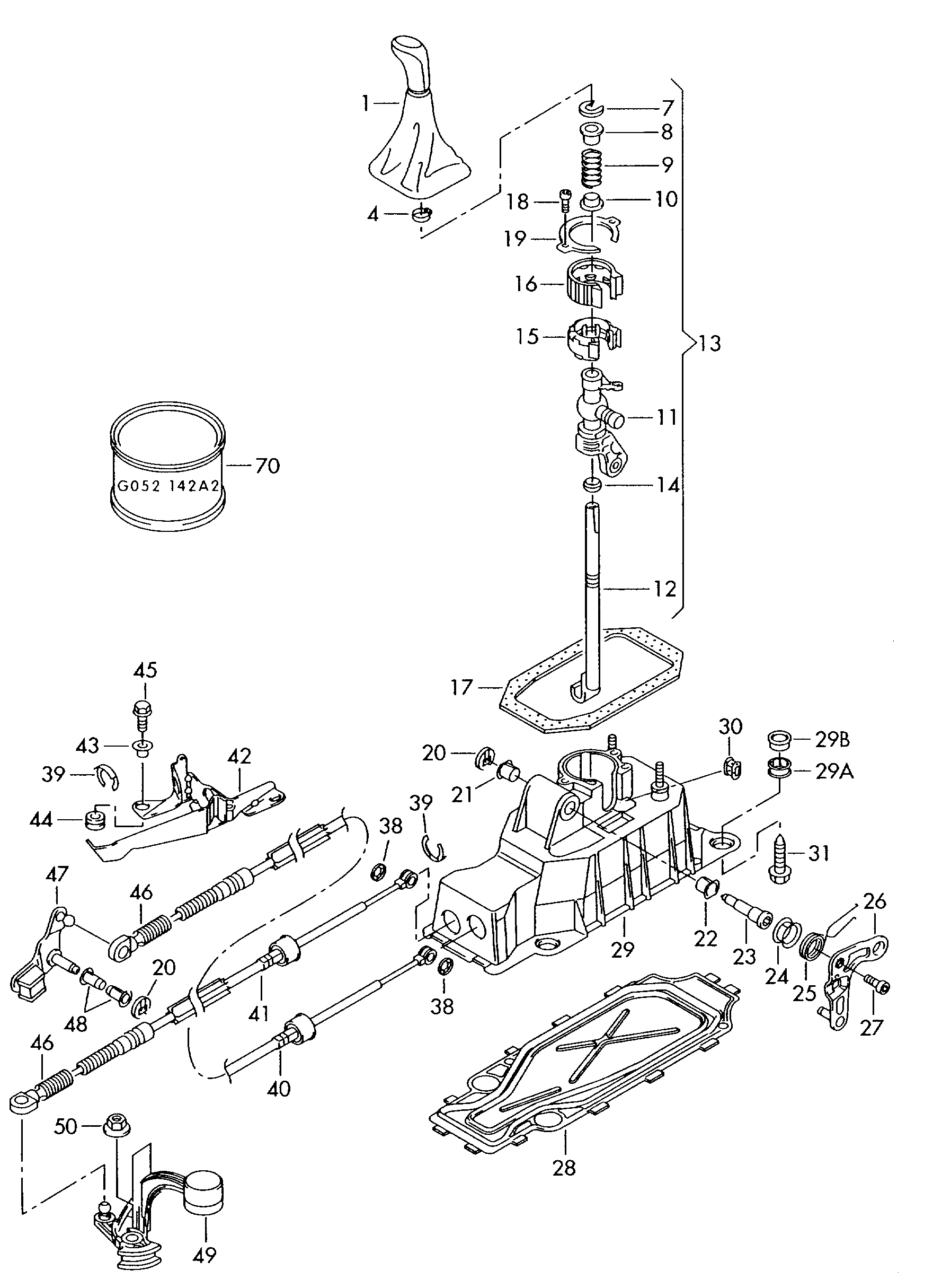 Seat 1J0 711 795 - Bush, selector / shift rod onlydrive.pro