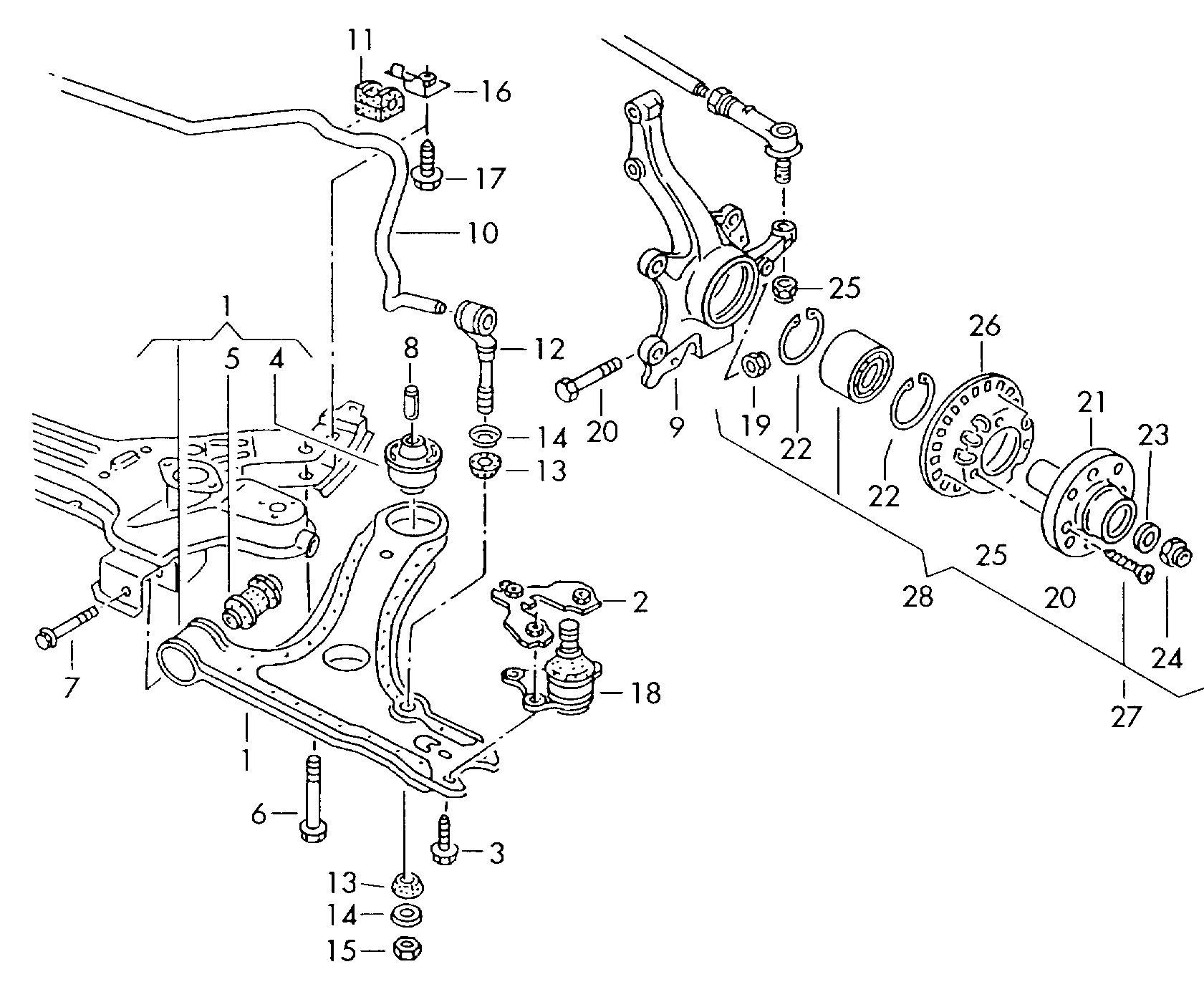 Seat 191 411 314 - Įvorė, stabilizatorius onlydrive.pro