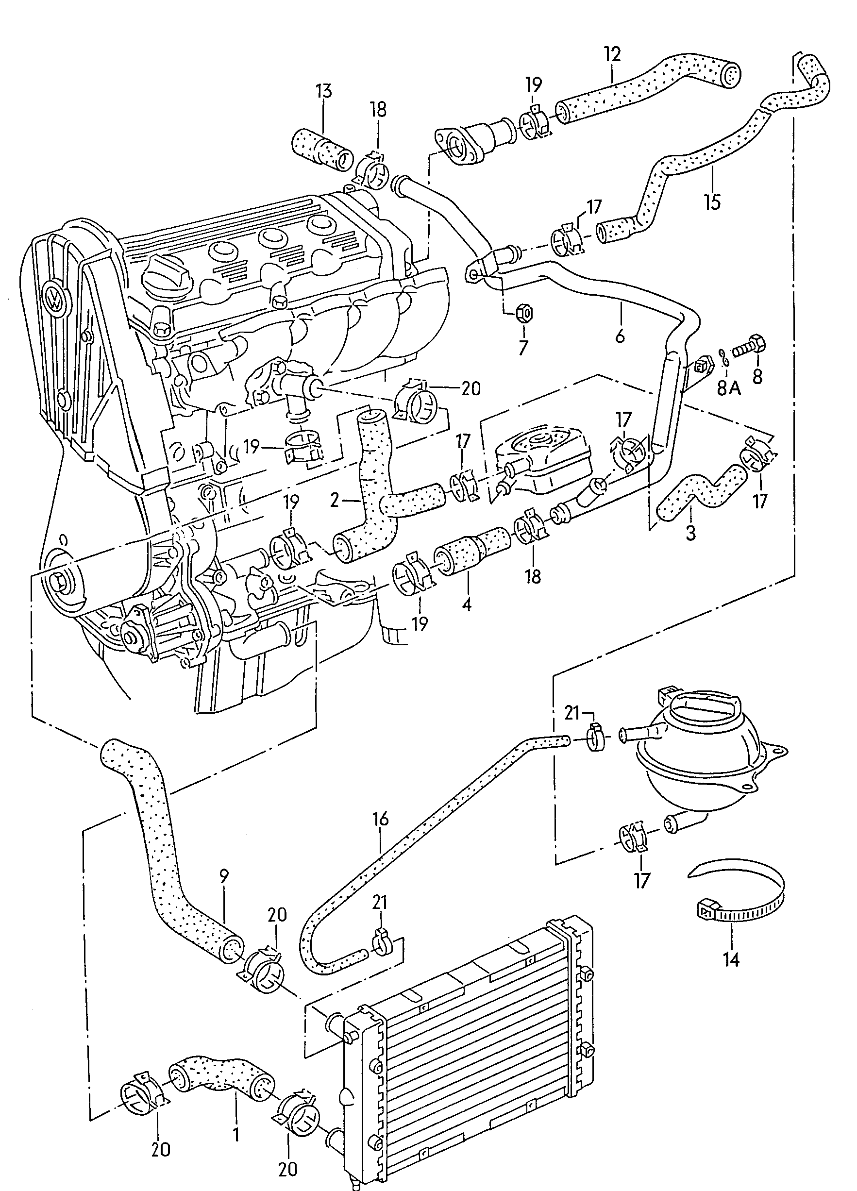 VW 027121053B - Radiator Hose onlydrive.pro