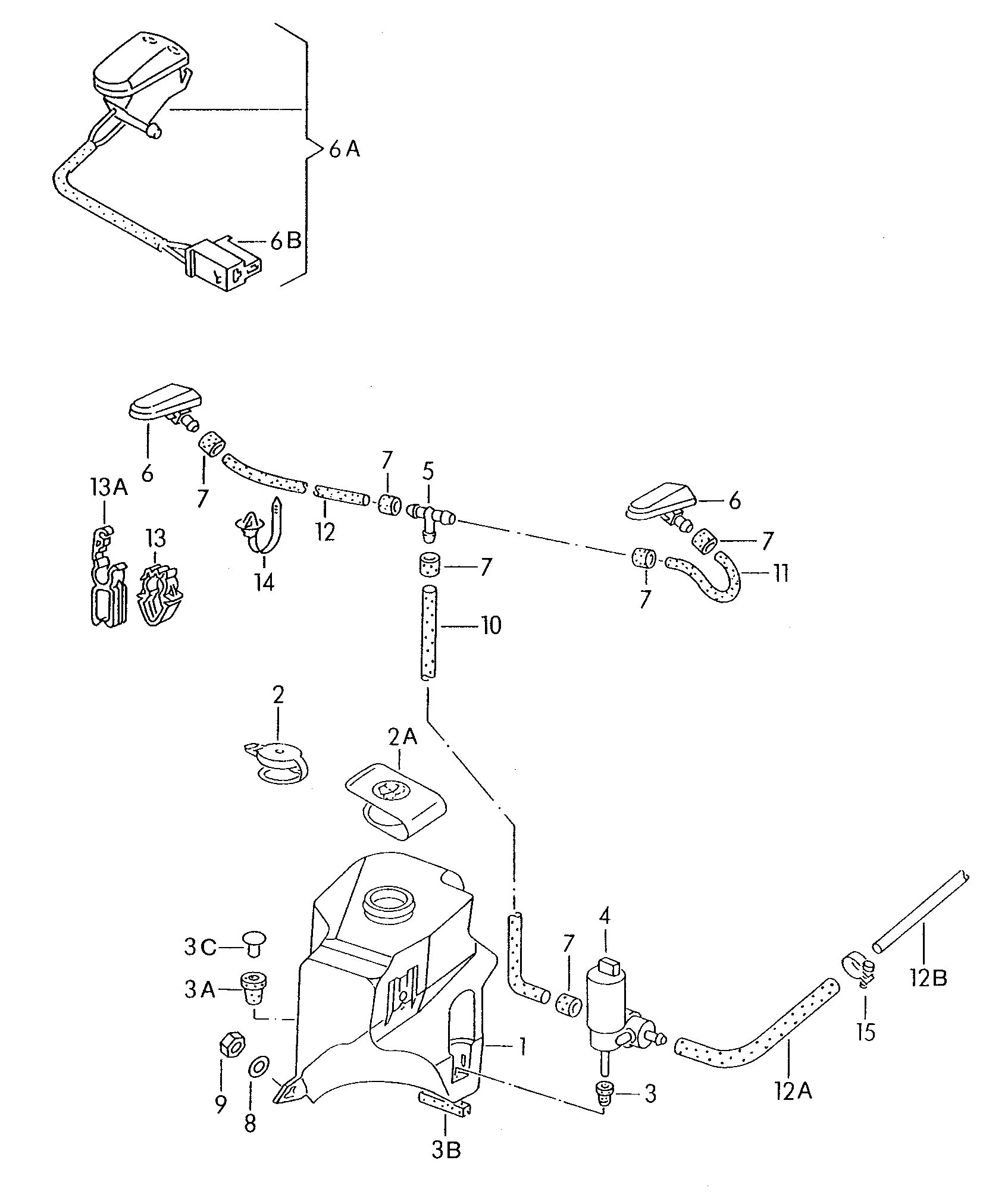 Seat 191 955 986 A - Washer Fluid Jet, windscreen onlydrive.pro