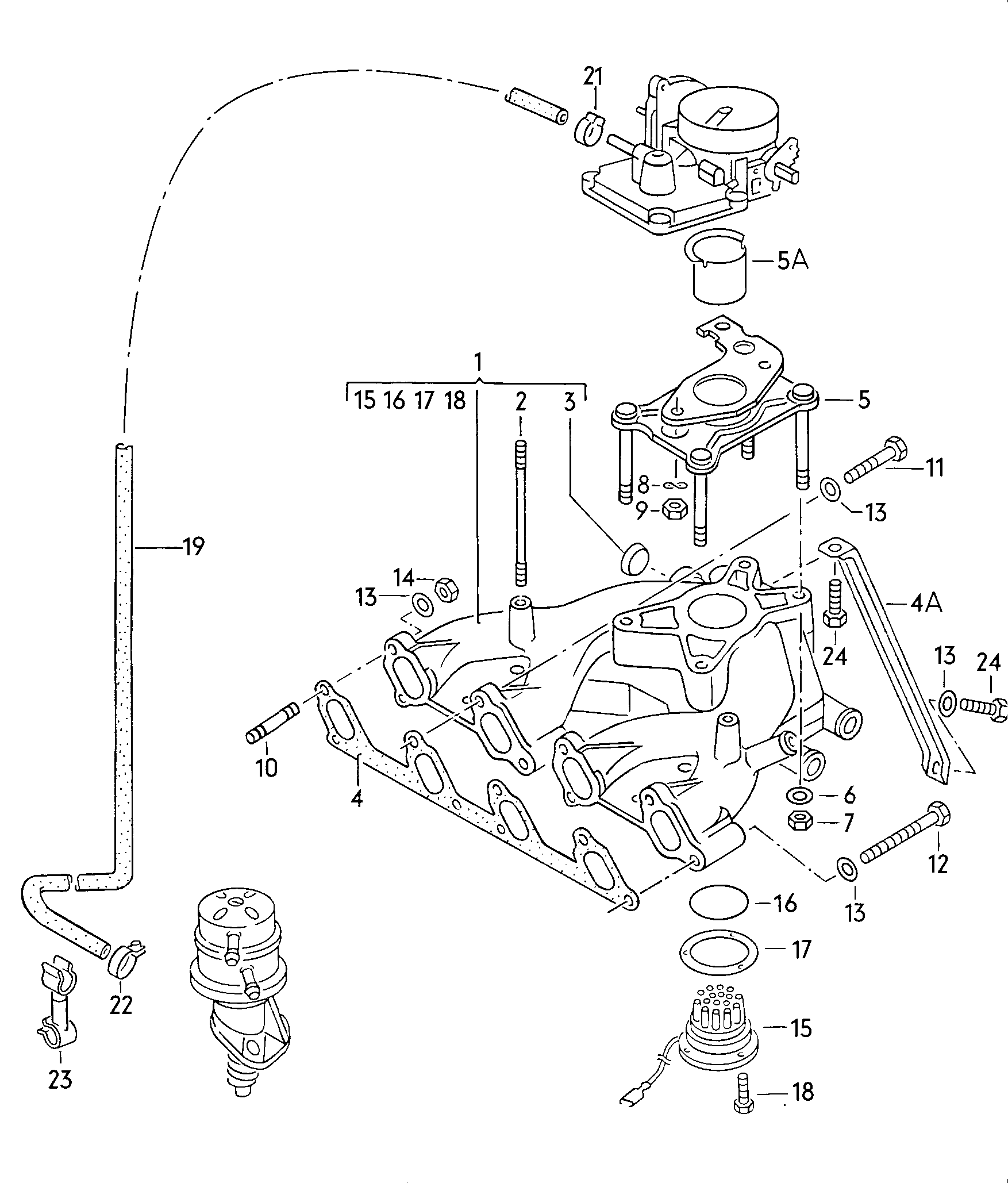 VW 030 129 765 C - Flange, carburettor onlydrive.pro